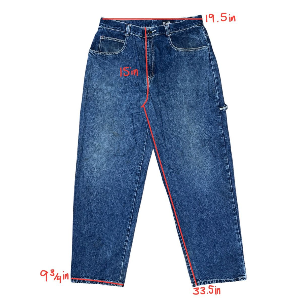 Polo Ralph Lauren × Vintage 90s polo carpenter jeans Size US 40 / EU 56 - 3 Thumbnail