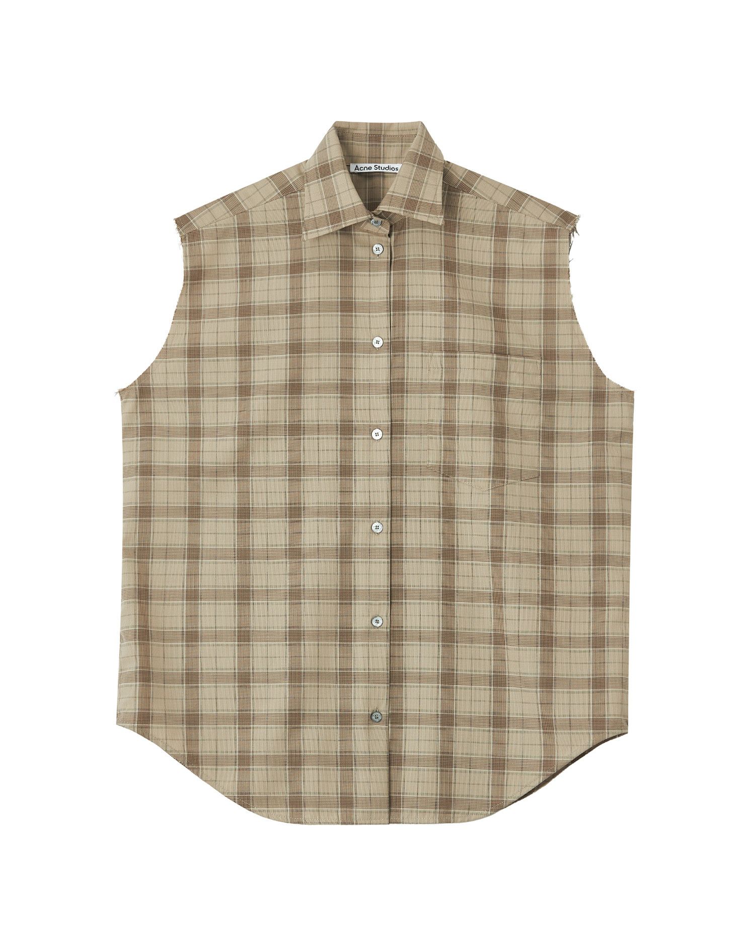 Acne Studios Acne Studios Plaid Sleeveless Shirt Size S / US 4 / IT 40 - 1 Thumbnail