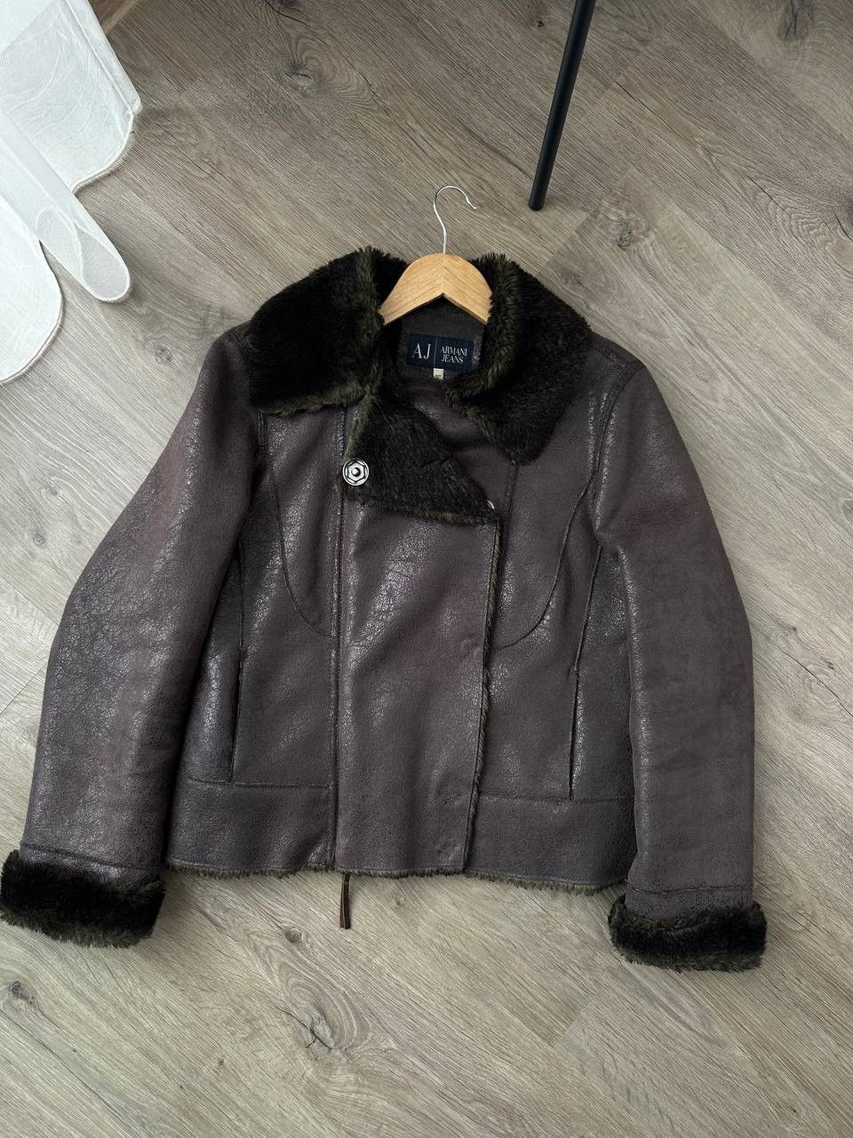 Vintage Armani Jeans Faux Fur Womesn Jacket