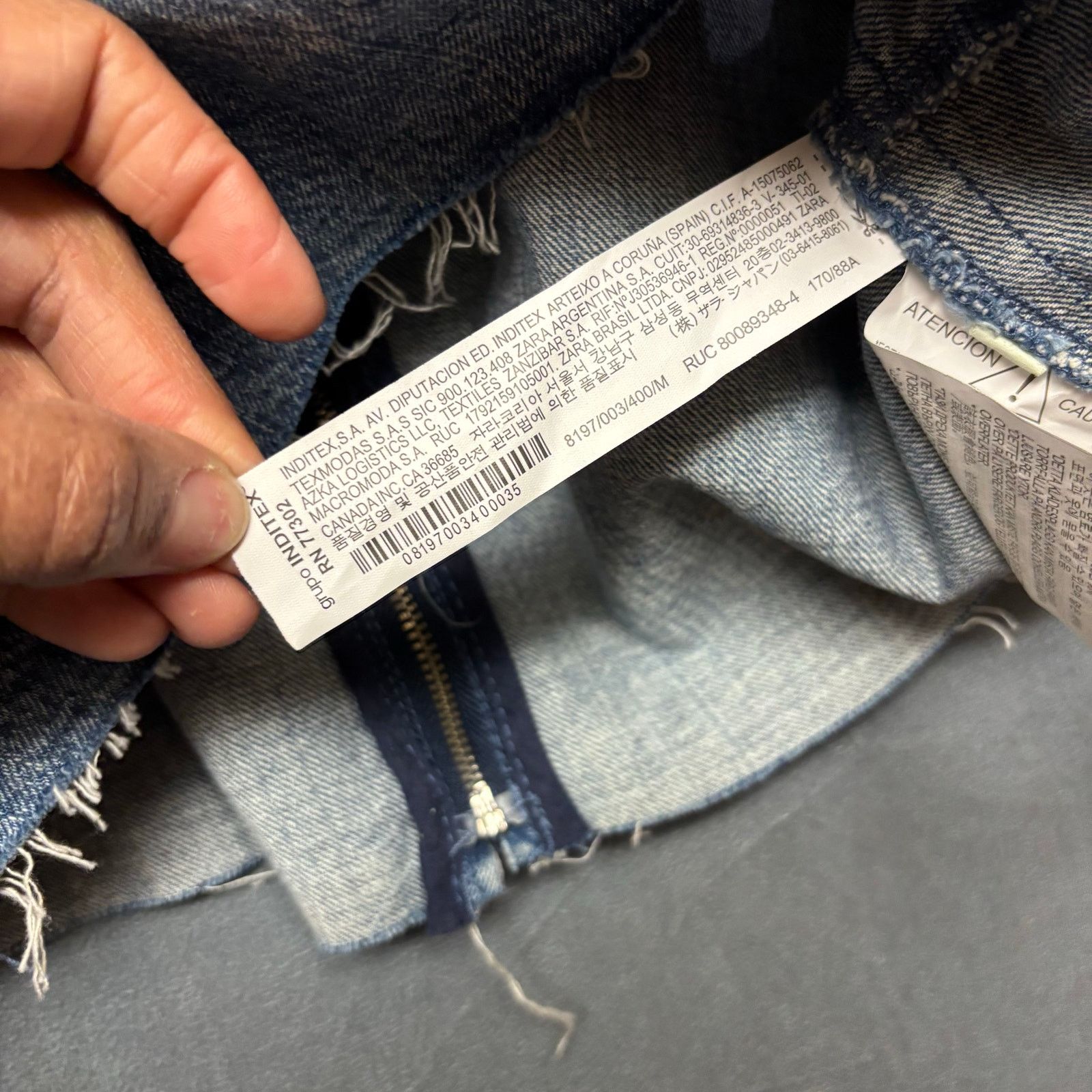 Zara Zara Trafaluc Denim Blouse Asymmetric Retro 80 Style Rock Size M / US 6-8 / IT 42-44 - 6 Thumbnail