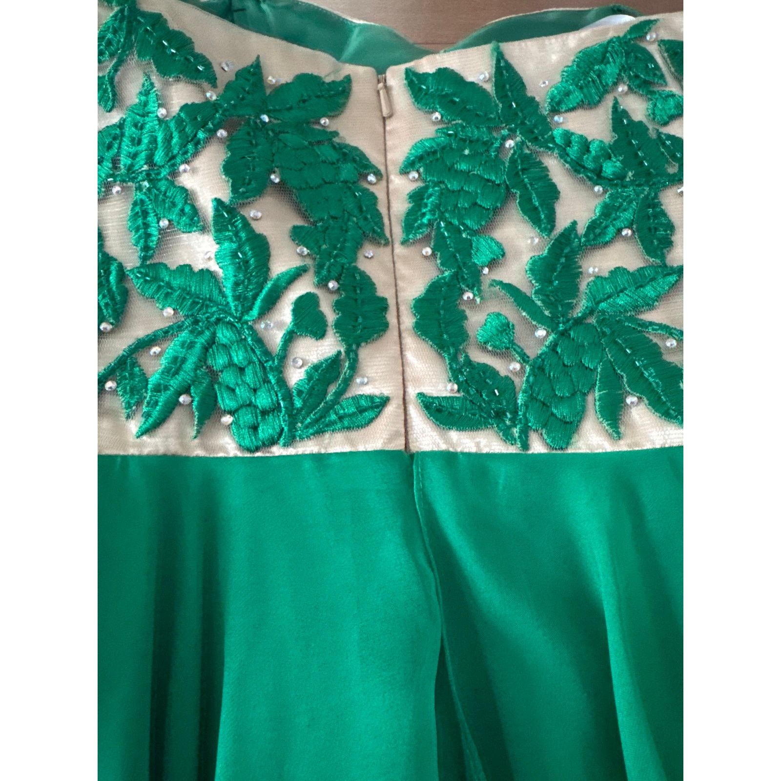 Other Sherri Hill Emerald green beaded flower sweetheart mini Size M / US 6-8 / IT 42-44 - 11 Thumbnail