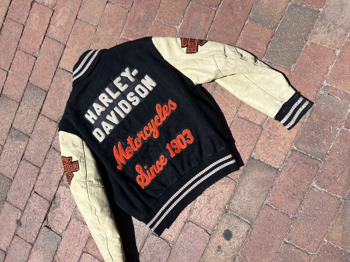 Harley Davidson × Vintage 1980s Harley Davidson Delong Varsity Jacket Size US M / EU 48-50 / 2 - 4 Thumbnail