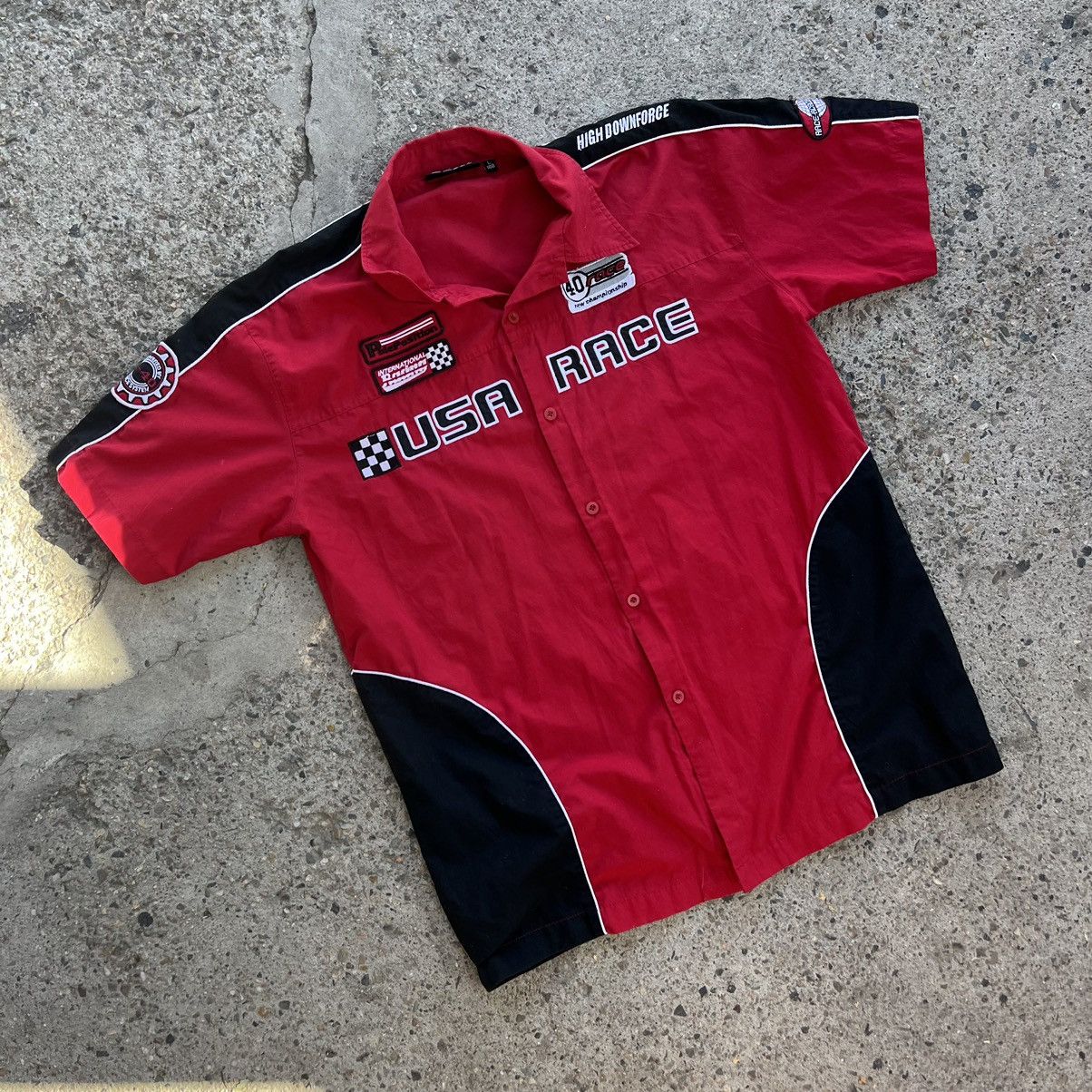 Japanese Brand × Vintage VINTAGE WORK RACING SHIRT ZIPPER🔥 Size US M / EU 48-50 / 2 - 2 Thumbnail