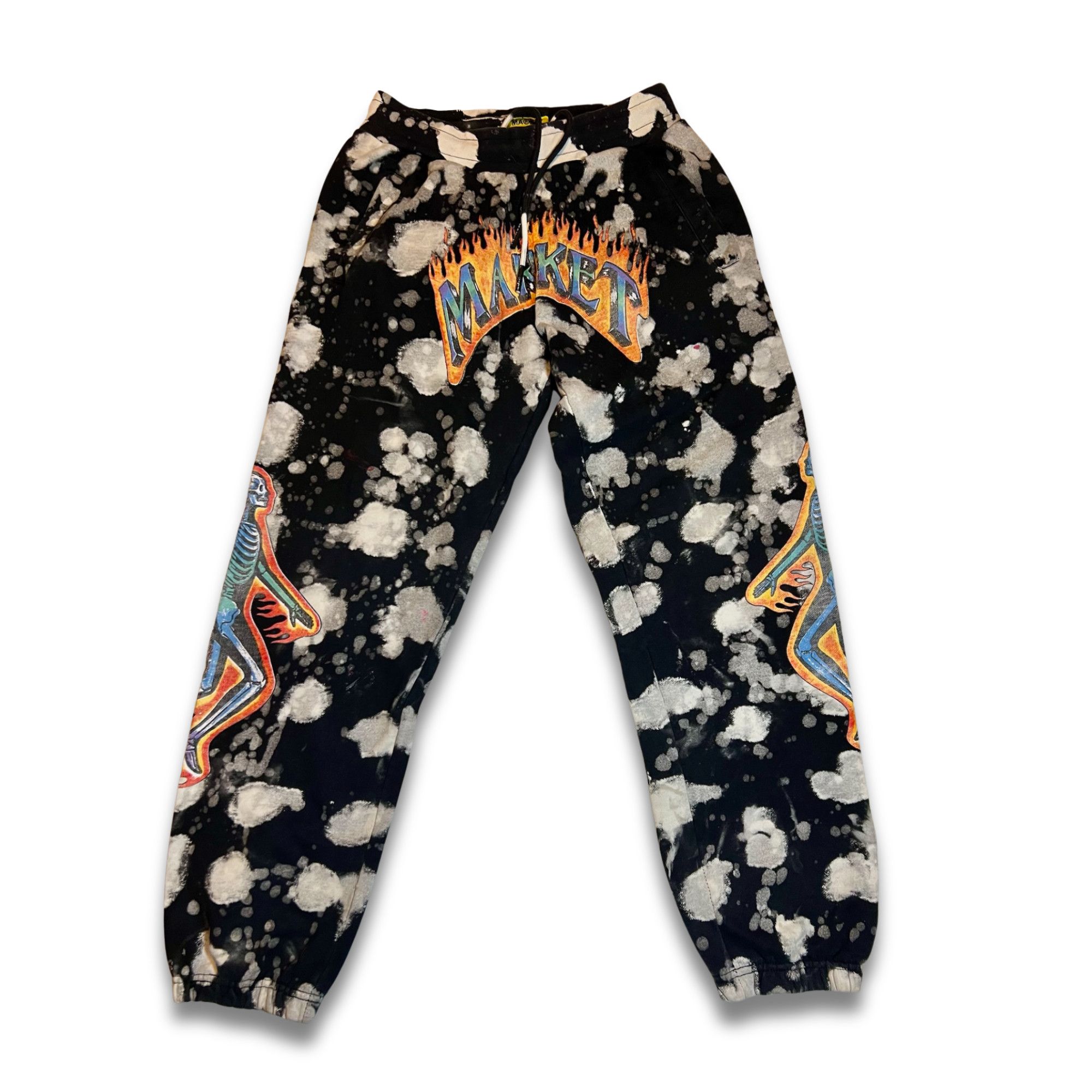 Market Market Skelly Digital Dunk Sweat Pants Black & White Graphic Size US 28 / EU 44 - 2 Thumbnail