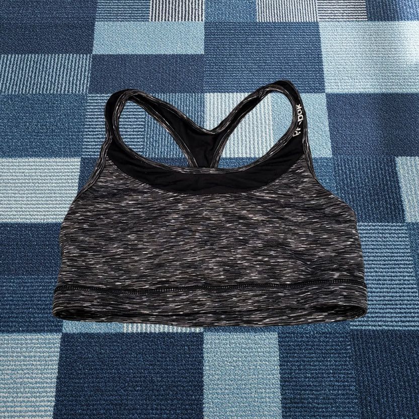 Reebok Reebok Sports Bra Womens M Black Lined Racerback Gym Workout Sportswear Size ONE SIZE - 1 Thumbnail