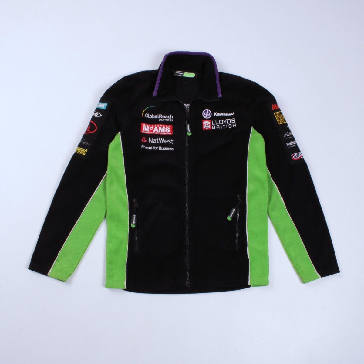 Vintage Kawasaki Apparel Full Zip Fleece Jacket Size US S / EU 44-46 / 1 - 2 Thumbnail
