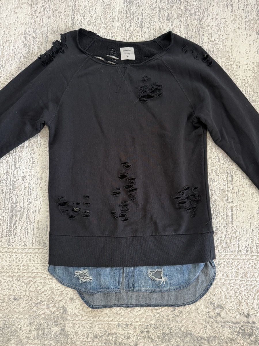 Maison MIHARA YASUHIRO Ripped Sweatshirt Size US M / EU 48-50 / 2 - 1 Thumbnail