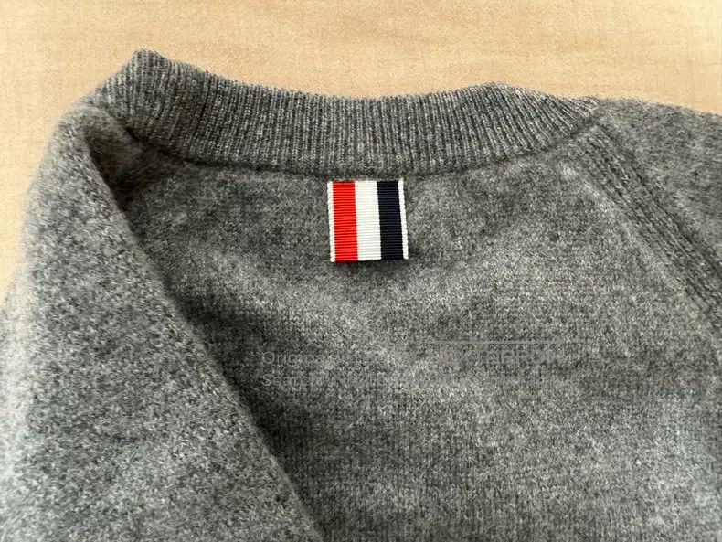 Thom Browne Thom Browne Gray cashmere knit sweater Size US L / EU 52-54 / 3 - 5 Thumbnail