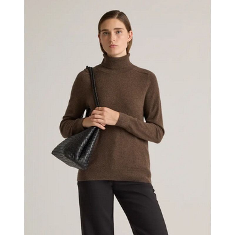 Quince Quince Cashmere Brown Turtleneck Sweater NWOT Small Size S / US 4 / IT 40 - 1 Thumbnail