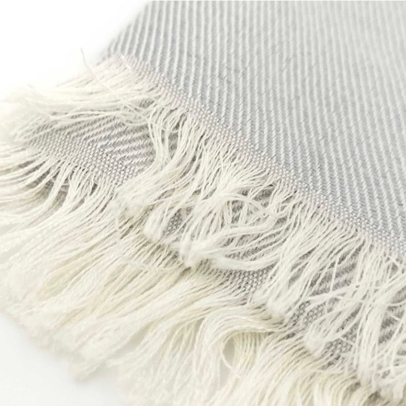 Salvatore Ferragamo Salvatore Ferragamo Gancini Large Stole Scarf – Gray/Ivory Size ONE SIZE - 6 Thumbnail