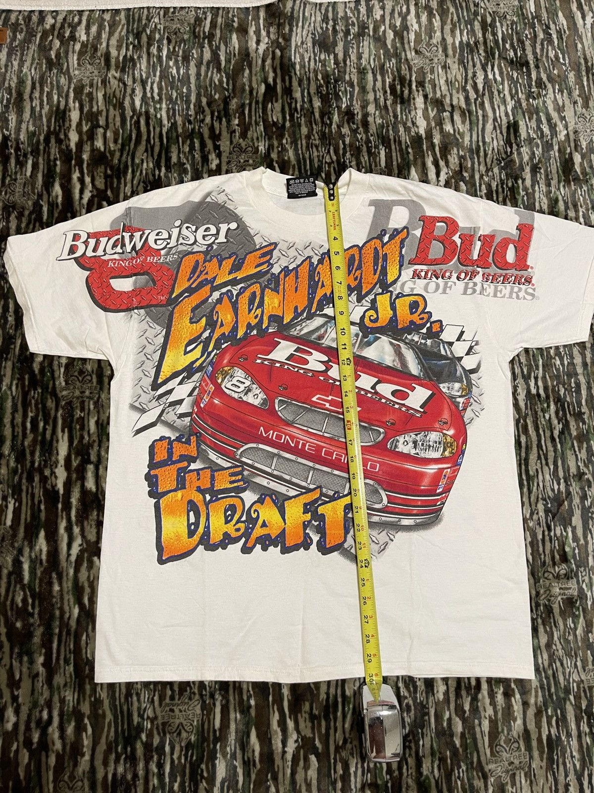 Chase Authentics Budweiser Dale Earnhardt Jr. Monte Carlo NASCAR tee #vintage Size US L / EU 52-54 / 3 - 4 Thumbnail