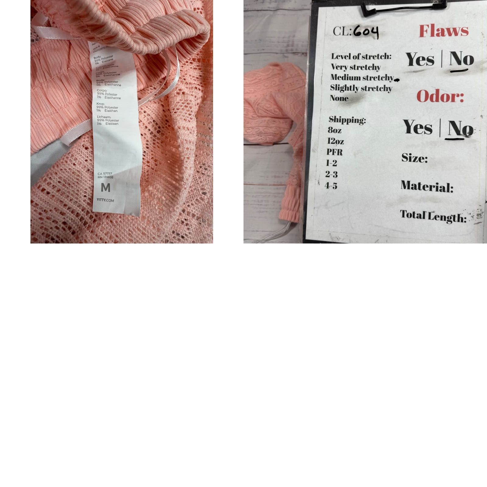 Vintage Yitty Womens Cropped Blouse Long Sleeve Pink Size M Knit Slip Sheer New Size M / US 6-8 / IT 42-44 - 8 Thumbnail