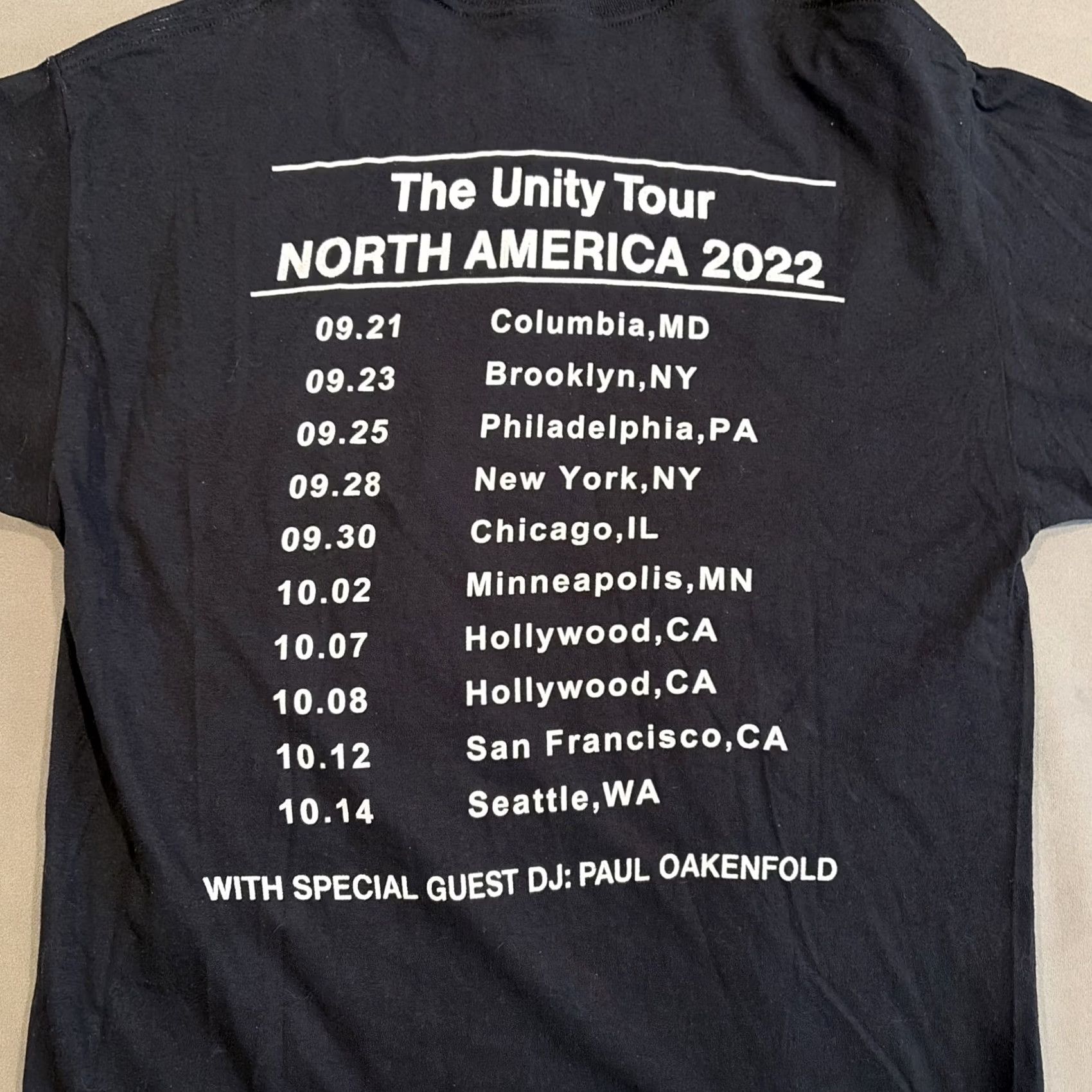 Fruit Of The Loom NWOT New Order & Pet Shop Boys 2022 Unity Tour North America T Shirt M Men Black XS? Wait Size US M / EU 48-50 / 2 - 5 Thumbnail