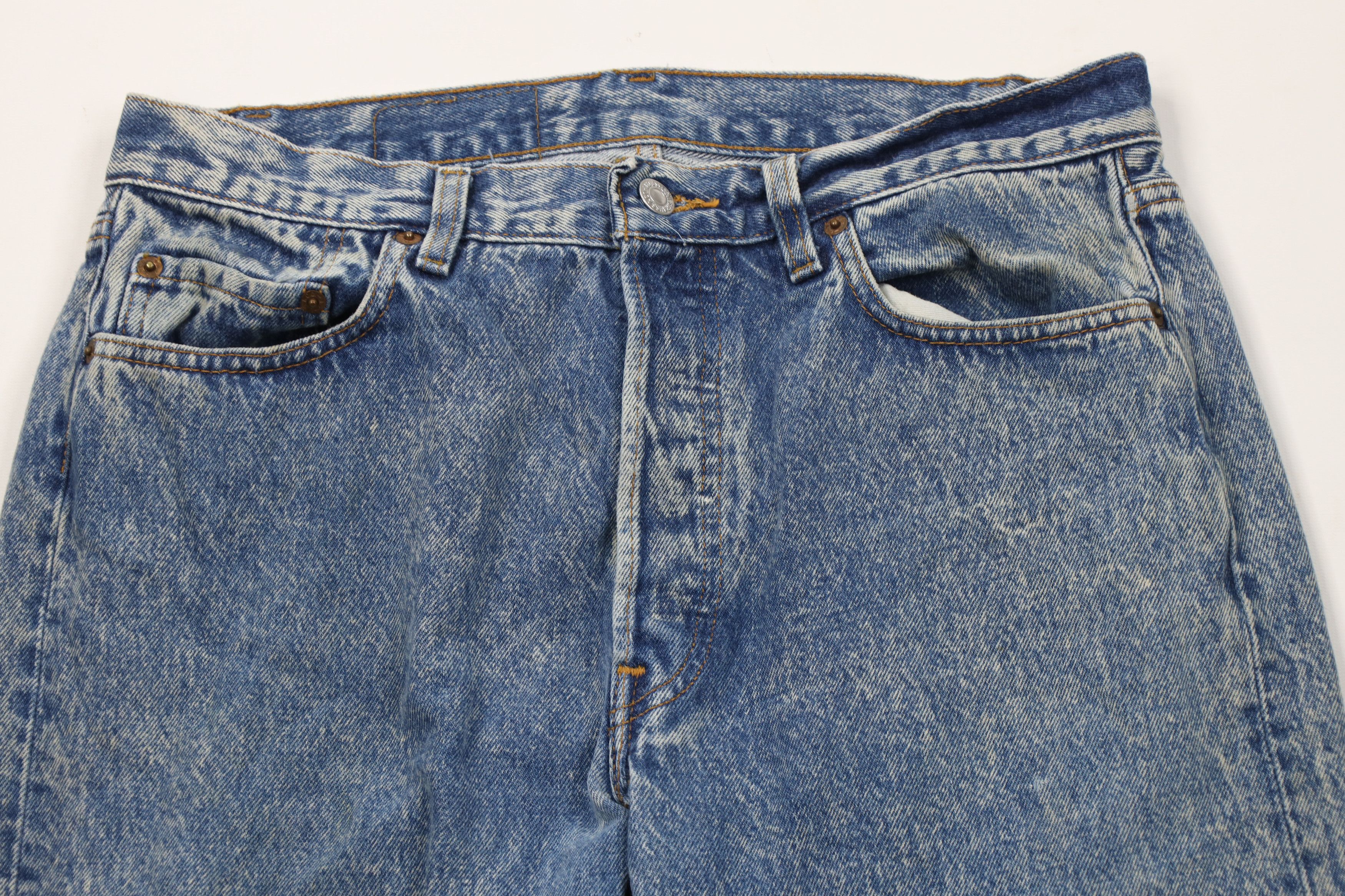 Levi's Vintage 80s Levis 501xx Wash Straight Leg Jeans Blue USA Size US 32 / EU 48 - 2 Thumbnail