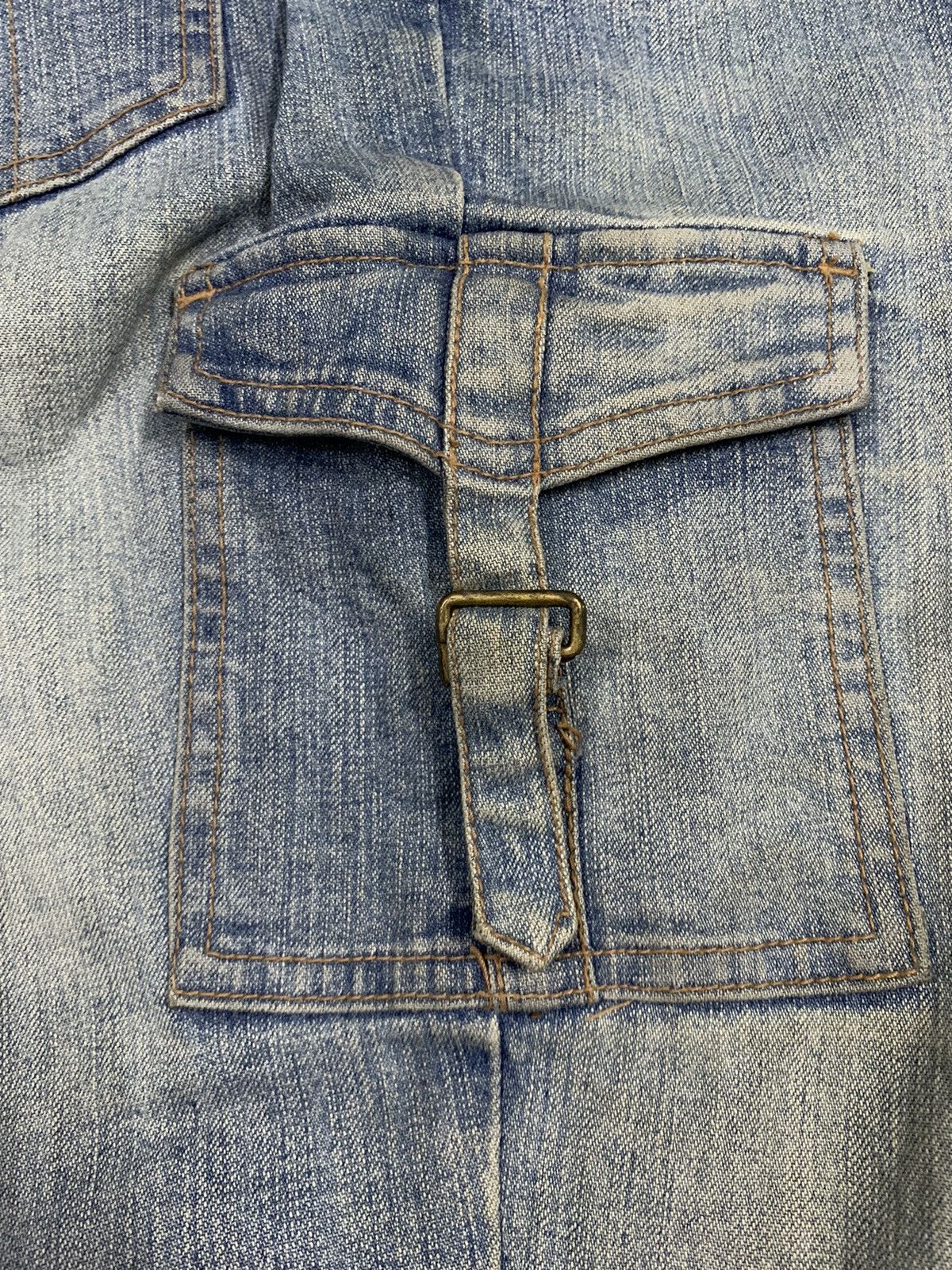 Hysteric Glamour Vintage Japanese Brand Flare Bell Bottom Ripped Cargo Jeans Size US 32 / EU 48 - 11 Thumbnail