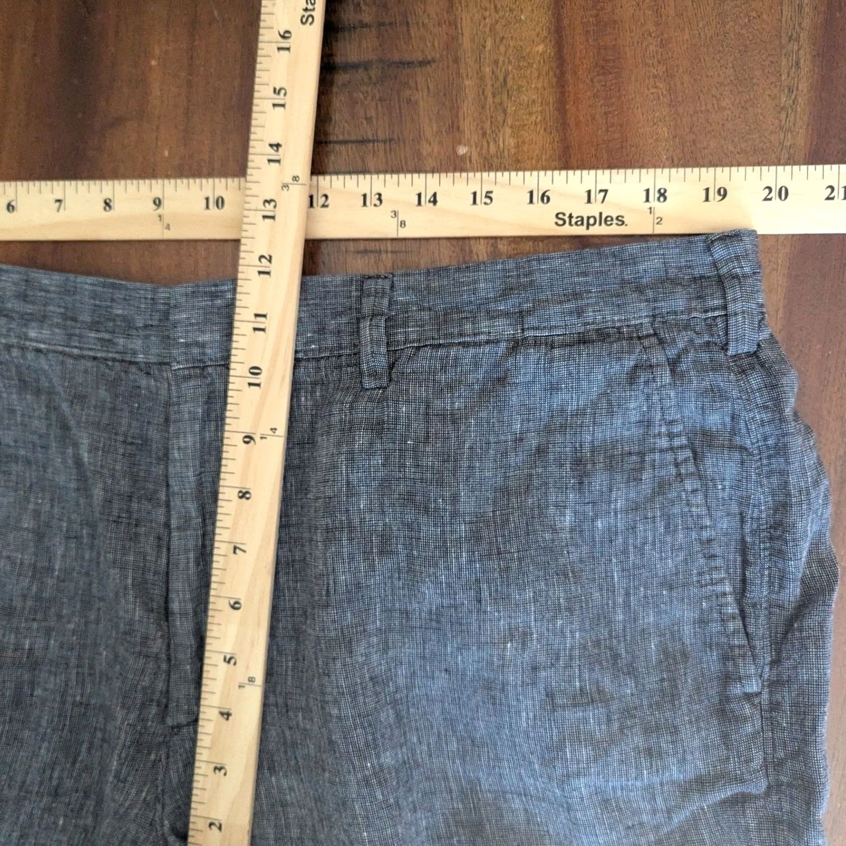 J.Crew J.Crew Shorts Gray 100% Linen Flat Front Casual Mens 40W 10 Inseam Resortwear Size US 40 / EU 56 - 7 Thumbnail