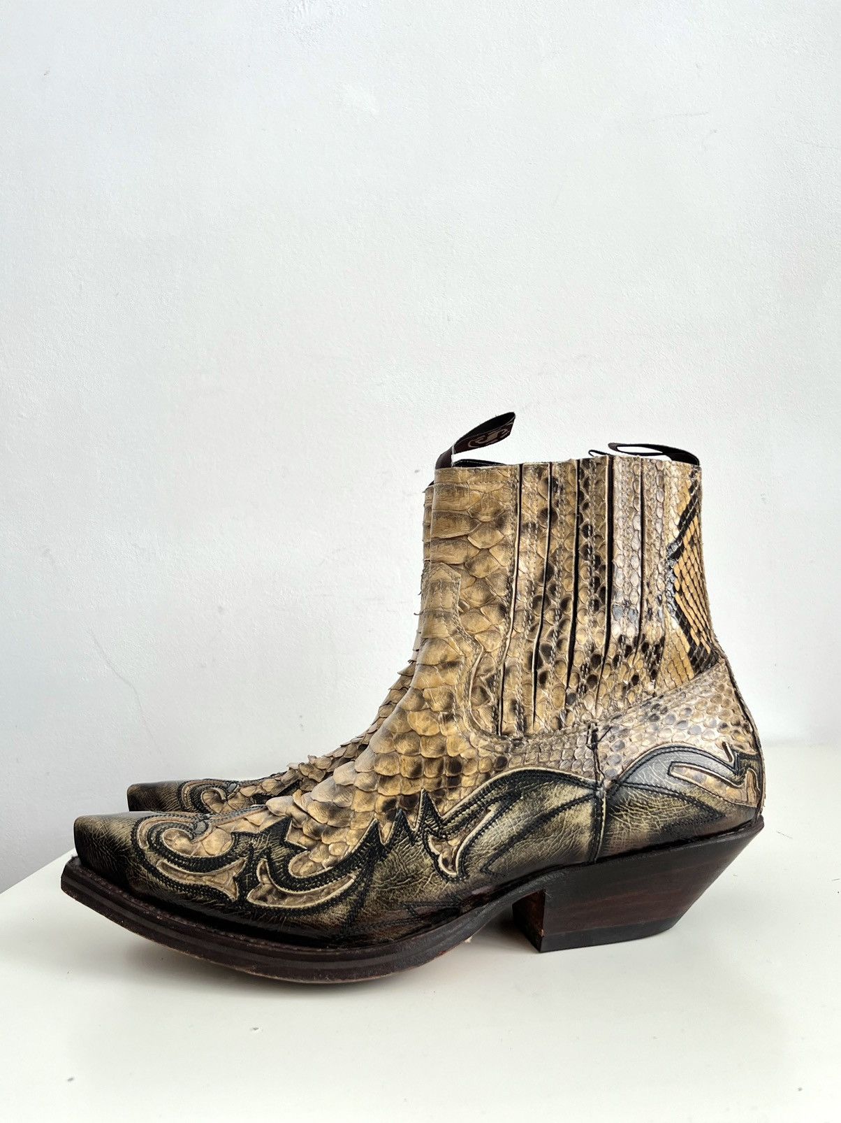 Sendra 🔥Sendra 4660 Genuine Python Snakeskin Leather Western Boots Size US 9.5 / EU 42-43 - 3 Thumbnail