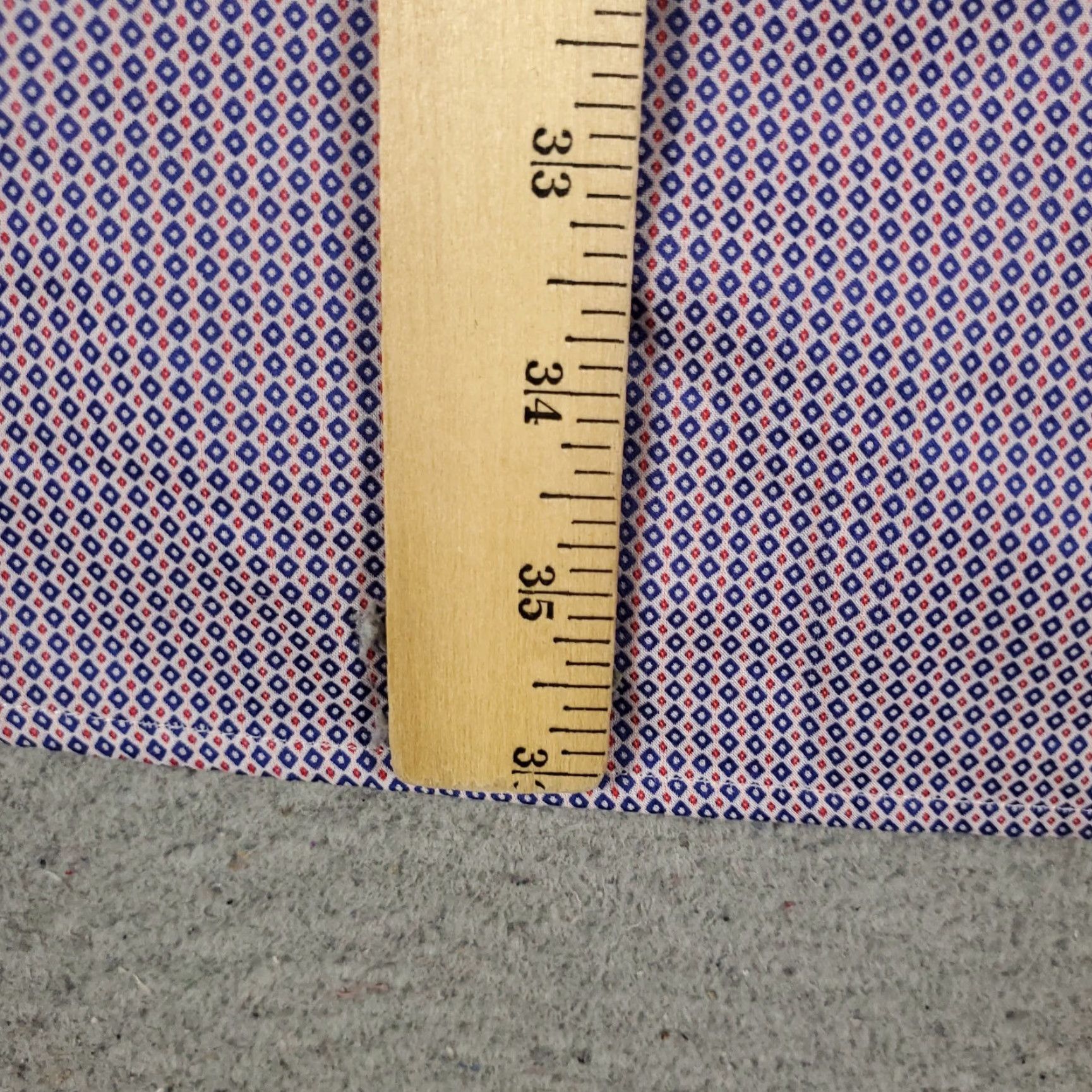 Eton Eton Shirt Mens Size 17.5 44 Red Blue Tall Classic Dress Button Up Long Sleeve Size 46R - 6 Thumbnail