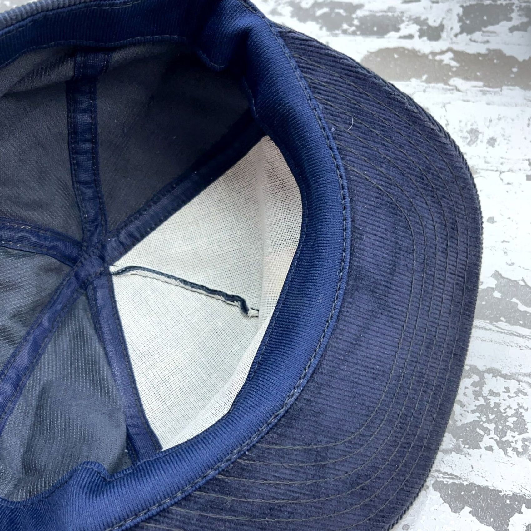 Coal VINTAGE AEP Trucker Hat Cap Blue Corduroy Snap Back 80s 90s Fuel Meigs Coal Mine Size ONE SIZE - 5 Thumbnail
