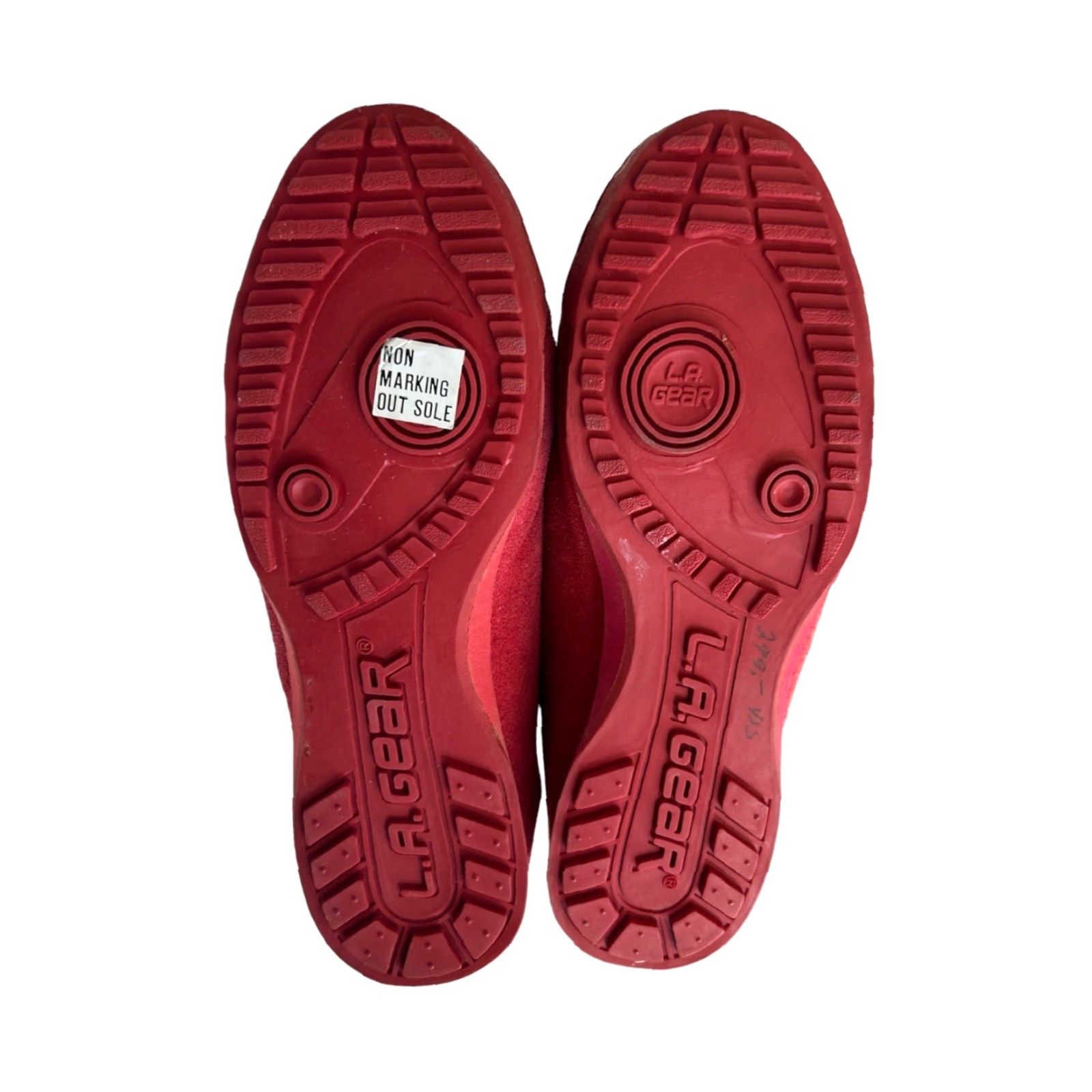 La Gear VINTAGE LA Gear High Top Sneaker Shoes Womens Size 6 Suede 90s Red NWT Deadstock Embroidered Logo + 2 Laces Size M / US 6-8 / IT 42-44 - 7 Thumbnail