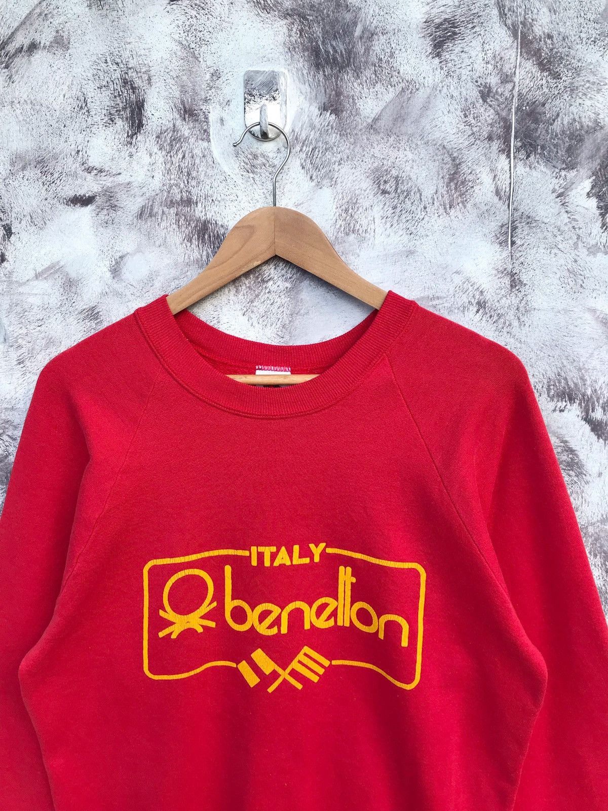 Benetton × Vintage Vintage 90s Benetton racing italy printed logo sweatshirt Size US L / EU 52-54 / 3 - 2 Thumbnail