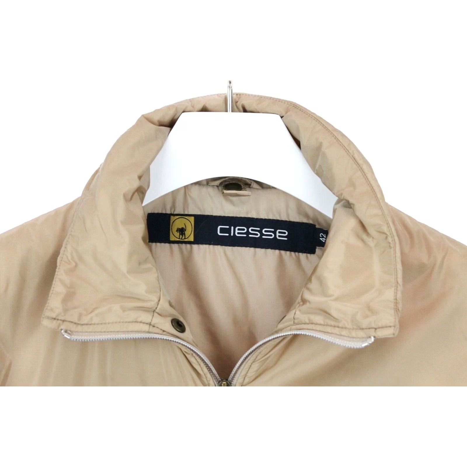 Vintage CIESSE Jacket Women's LARGE Light Padded Water Resistant Beige Size L / US 10 / IT 46 - 5 Thumbnail