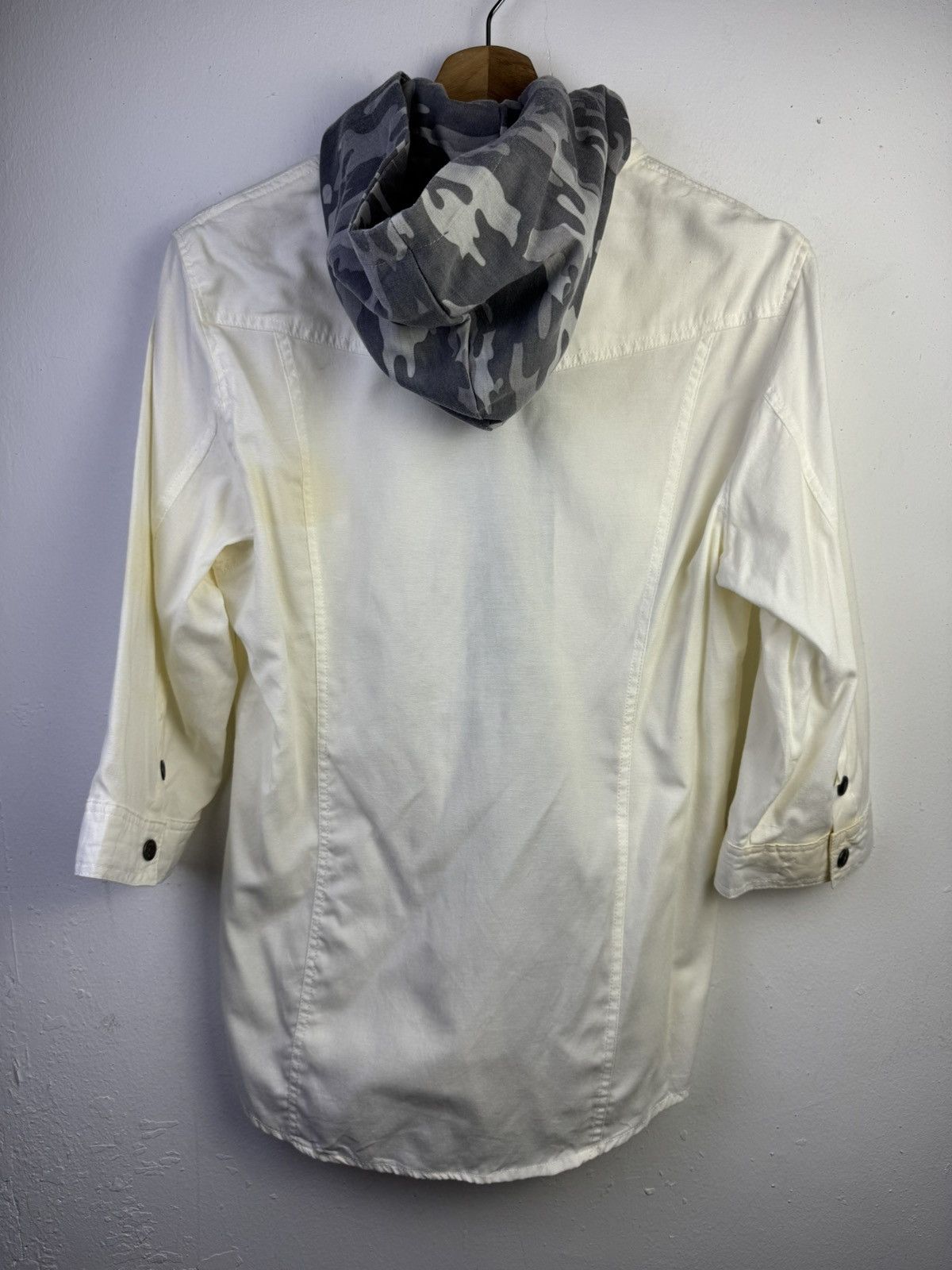 In The Attic In the Attic" removable hoodie jacket in white Size L / US 10 / IT 46 - 8 Thumbnail