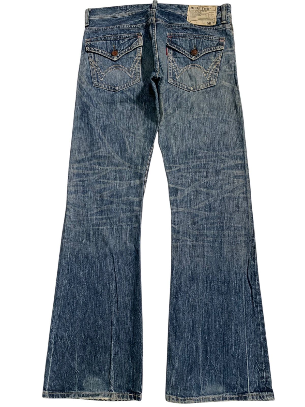 Edwin FLARE JAPANESE EDWIN BLUE TRIP CLAWMARK RUSTY PUNK DENIM Size US 35 - 5 Thumbnail