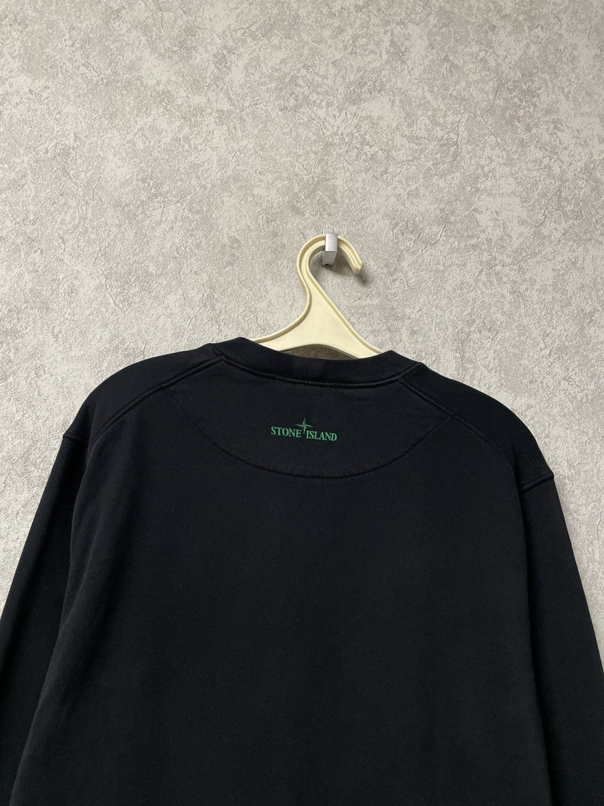 Stone Island Stone Island Big Logo Print Black Sweatshirt Crewneck Size US XL / EU 56 / 4 - 22 Thumbnail
