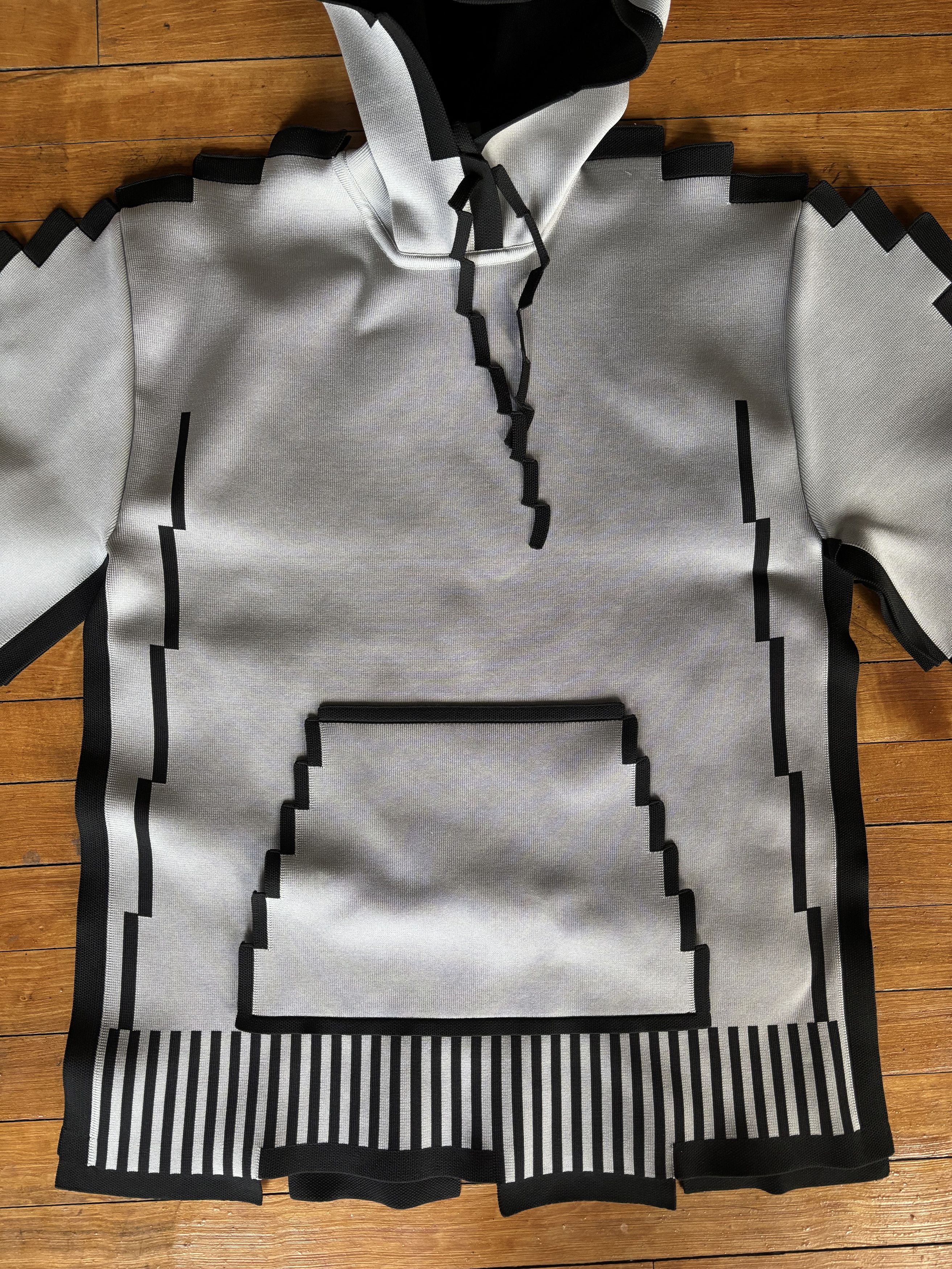 image of Loewe Pixelated Hoodie S in Grey, Men's (Size Small)