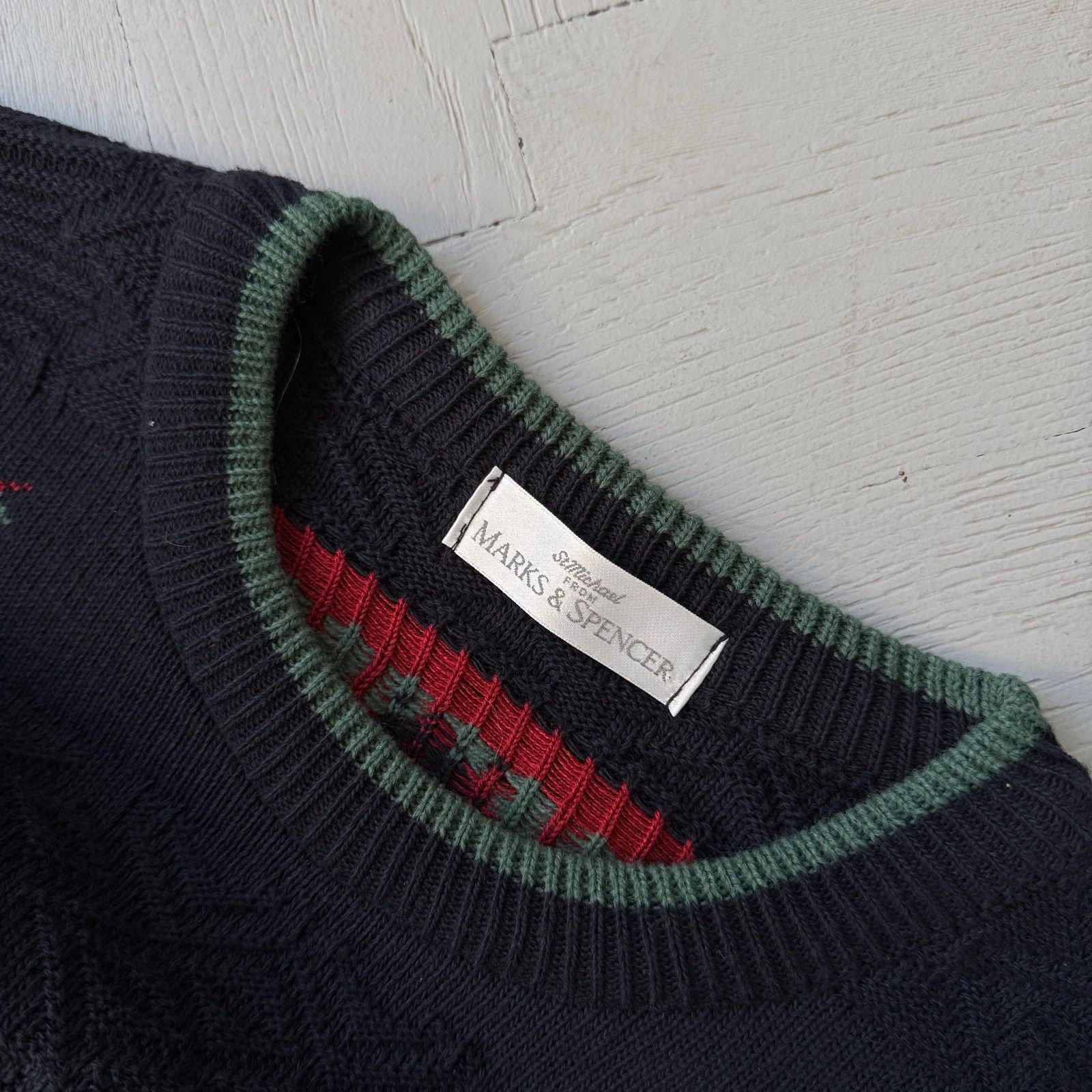 Vintage Vintage Chunky Knit Italian Cotton & Acrylic Sweater Size US XL / EU 56 / 4 - 6 Thumbnail