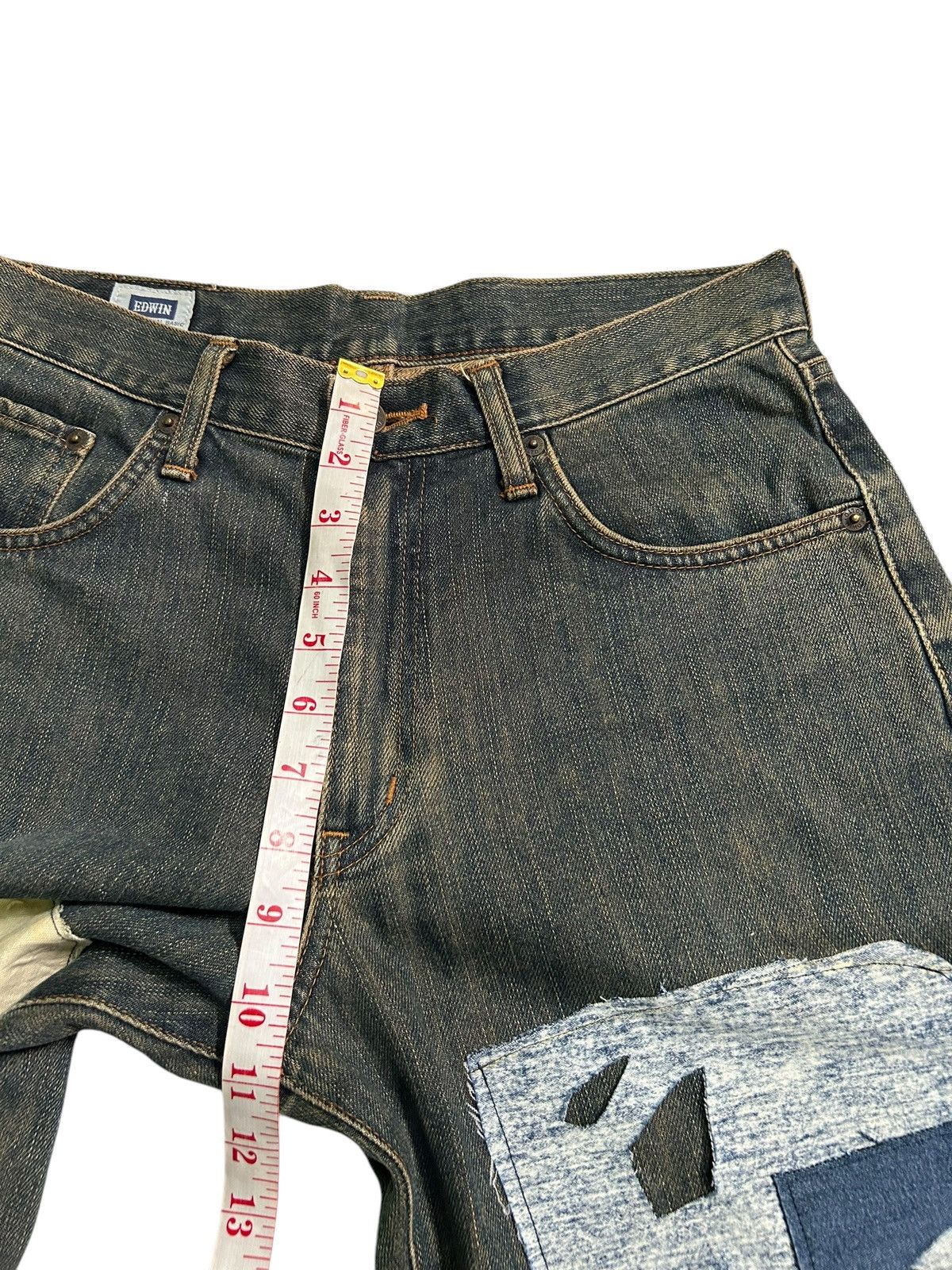 Japanese Brand × Kapital × Vintage Rare Edwin Rusty Rework Insane Custom Denim Jeans Size US 30 / EU 46 - 18 Thumbnail