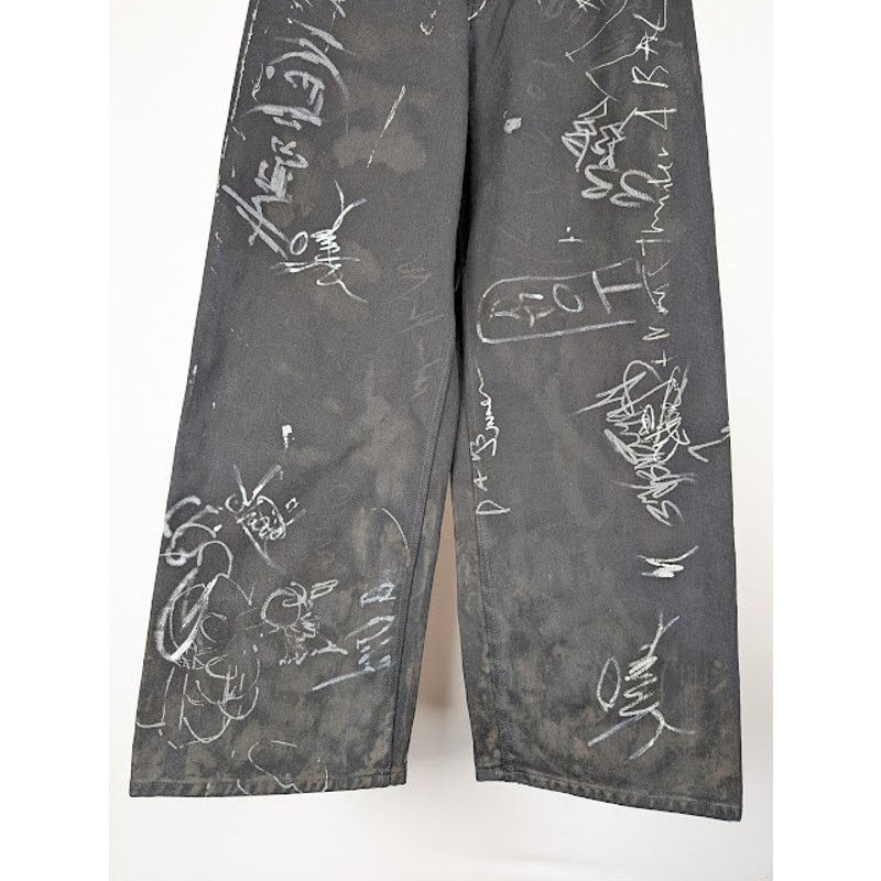Balenciaga o1rshd1 Q:3 / Baggy Pants / Jeans in Black Size US 30 / EU 46 - 4 Thumbnail