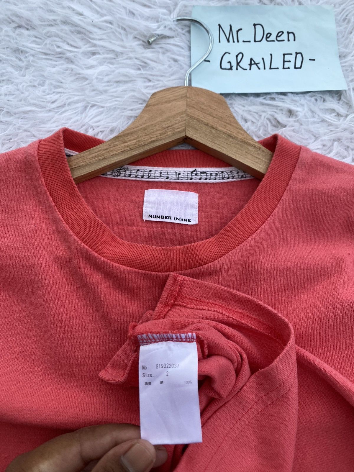Number (N)ine Rare Number Nine Japanese Brand Pink Tshirt Size US M / EU 48-50 / 2 - 10 Thumbnail