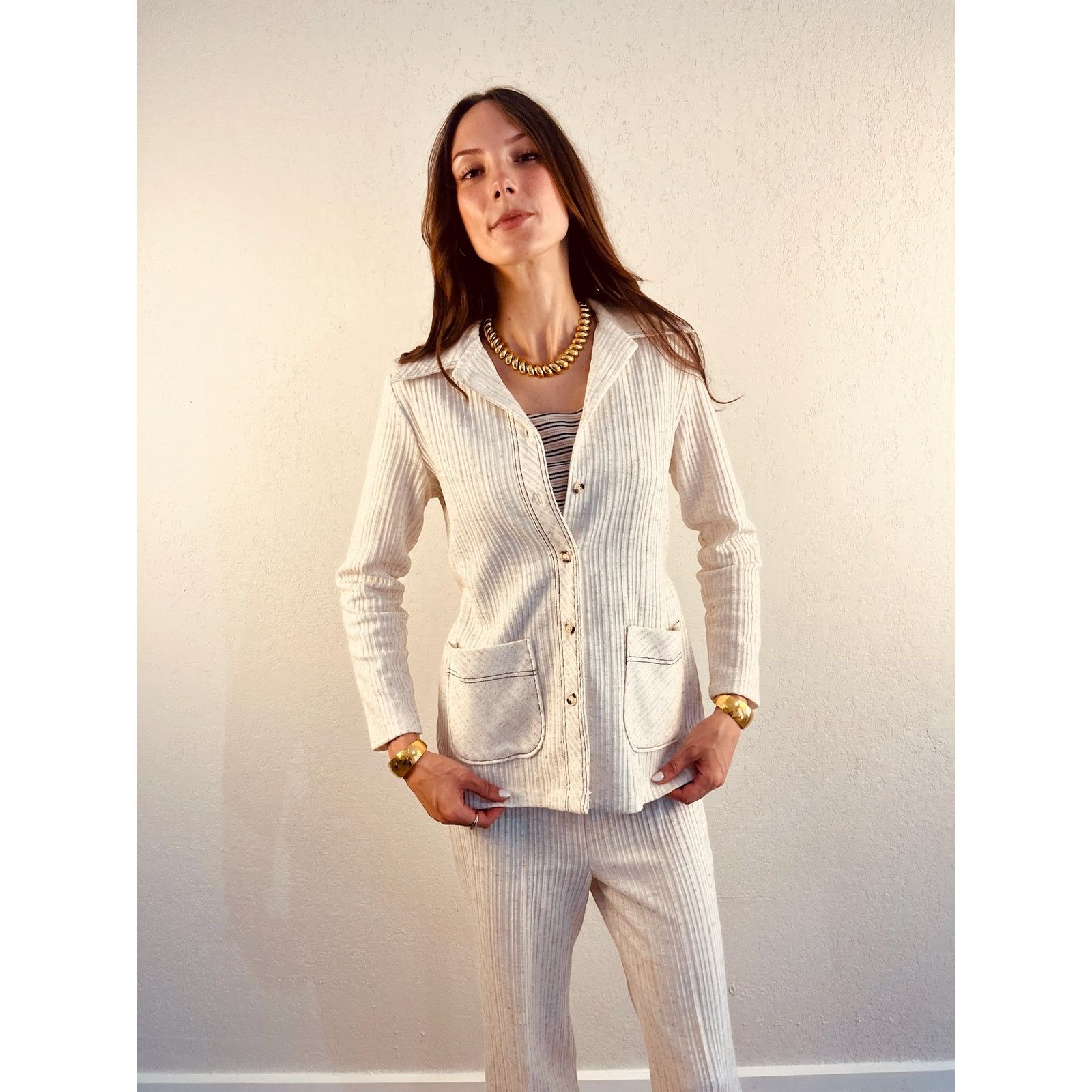 Other 70s Cream 3 Piece Matching Set Size M / US 6-8 / IT 42-44 - 3 Thumbnail