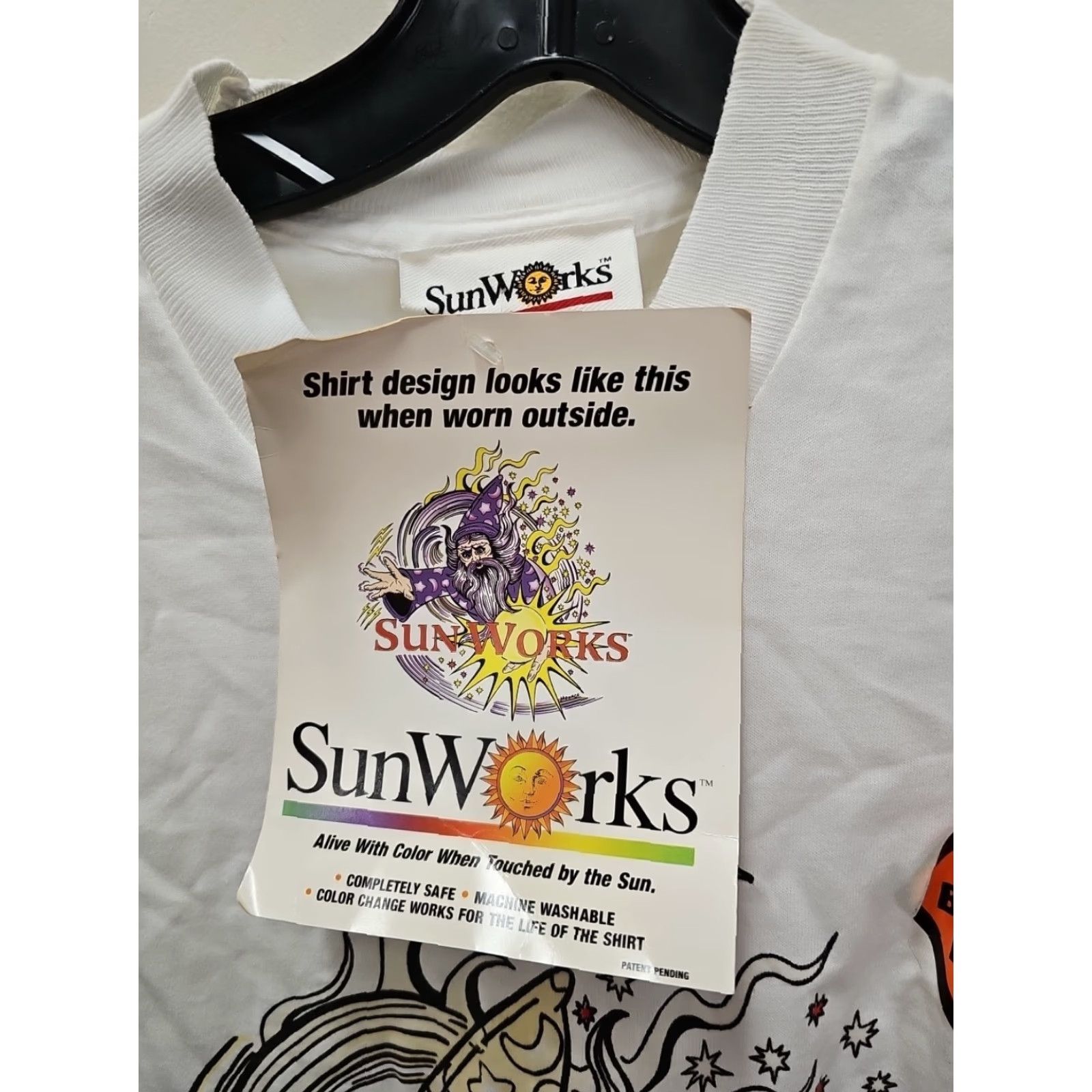 Vintage VINTAGE Sunworks T-Shirt Mens White 90s Flower Nature Elegant Stitch Short Sleeve Size L Size US L / EU 52-54 / 3 - 4 Thumbnail