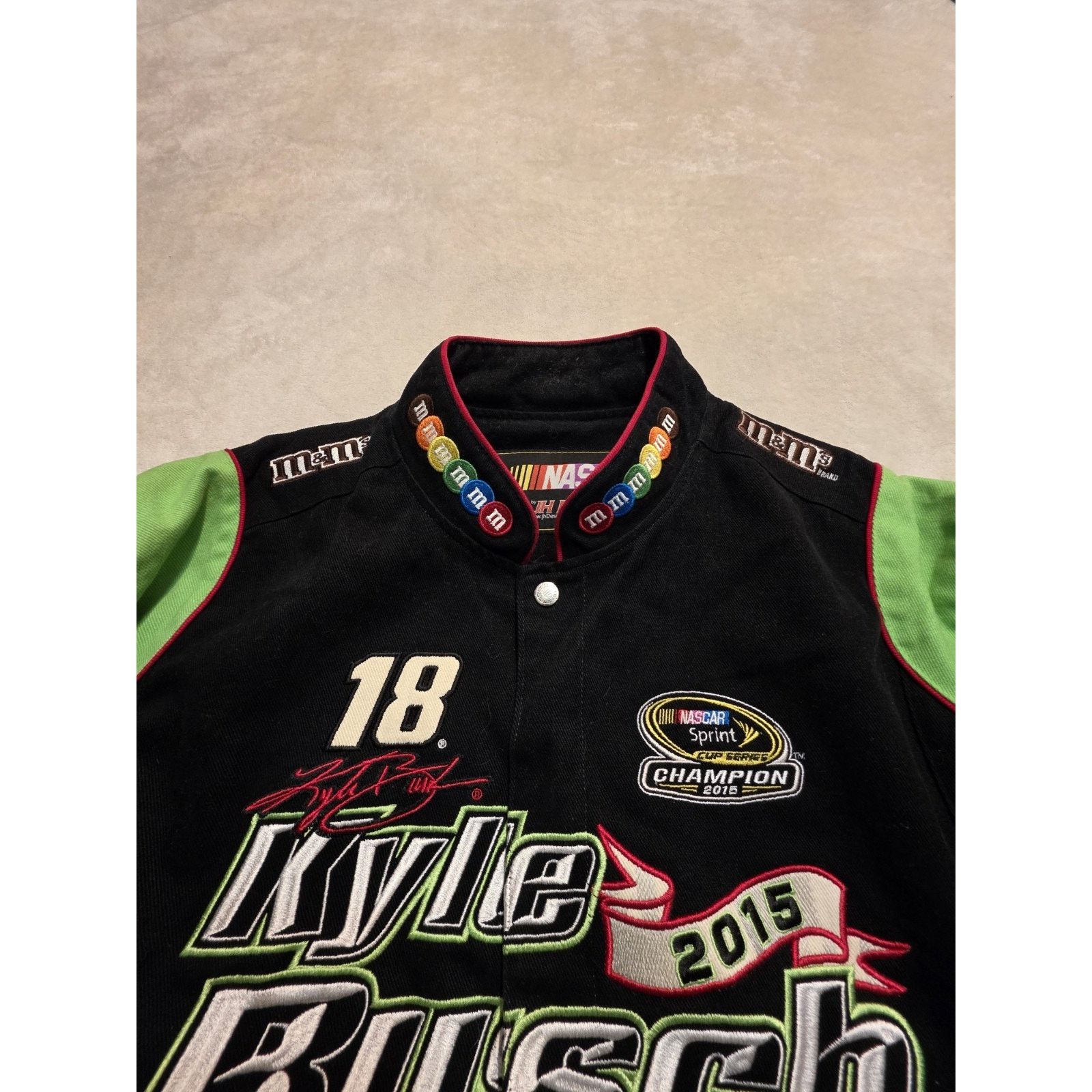 Champion Vintage Nascar Racing 2015 Kyle Busch Champion M&M's Candy Size US XL / EU 56 / 4 - 6 Thumbnail