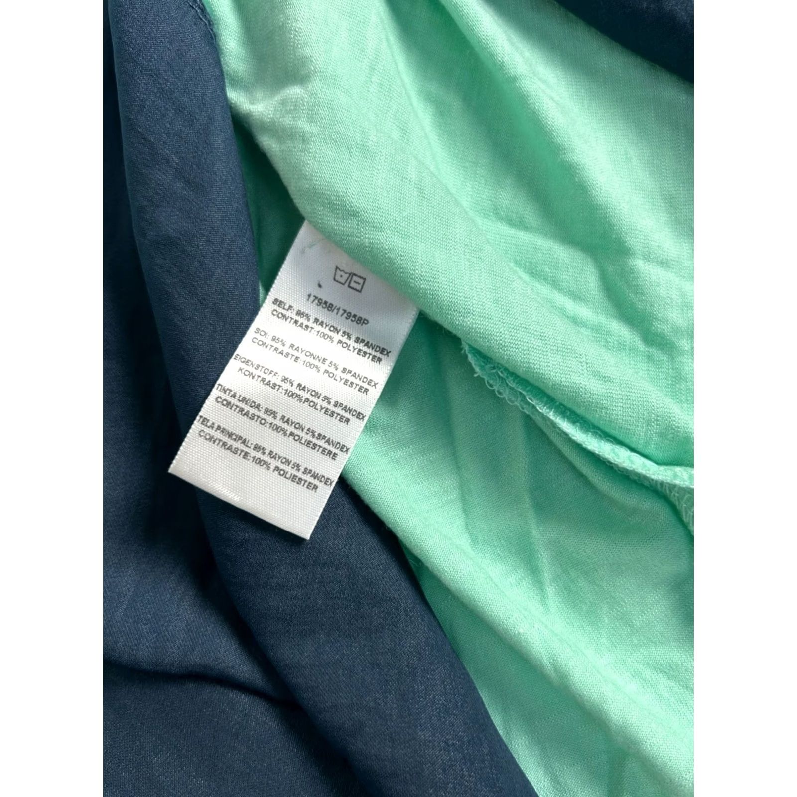Anthropologie Dolan Anthropologie Womens Mint Blue Colorblock High Low Tunic T-Shirt Top Large Size L / US 10 / IT 46 - 4 Thumbnail