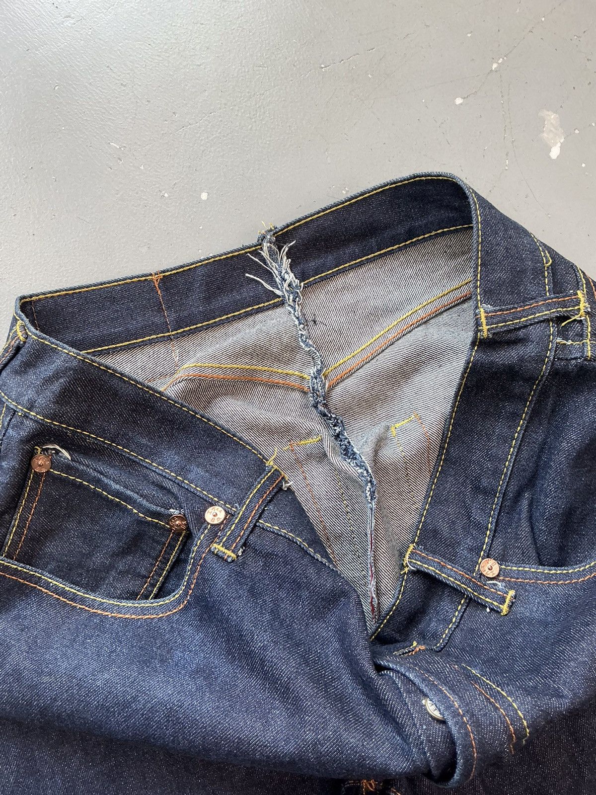 Japanese Brand × Vintage Vintage Evisu inspired diecock seagull printed denim Size US 38 / EU 54 - 6 Thumbnail