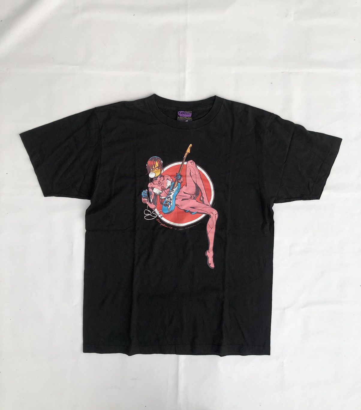 image of 14Th Addiction x Anima Japanese Rockin’ Jelly Bean X Evangelion T Shirt in Black, Men's (Size XL)