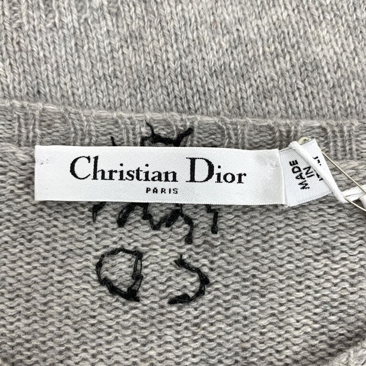 Dior Dior Grey Star and Moon Pattern Cashmere Knit Sweater K26WX Size M / US 6-8 / IT 42-44 - 5 Thumbnail