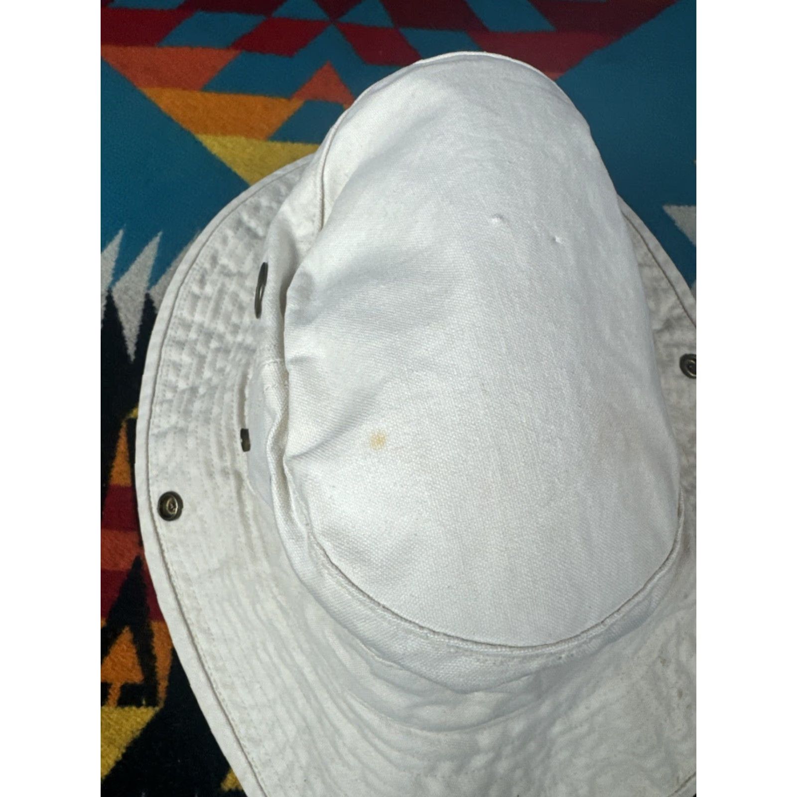 Tilley VINTAGE Tilley Hat Endurables Bucket Hat Mens 7 1/4 Ivory Cream Outdoor Cap Size ONE SIZE - 3 Thumbnail