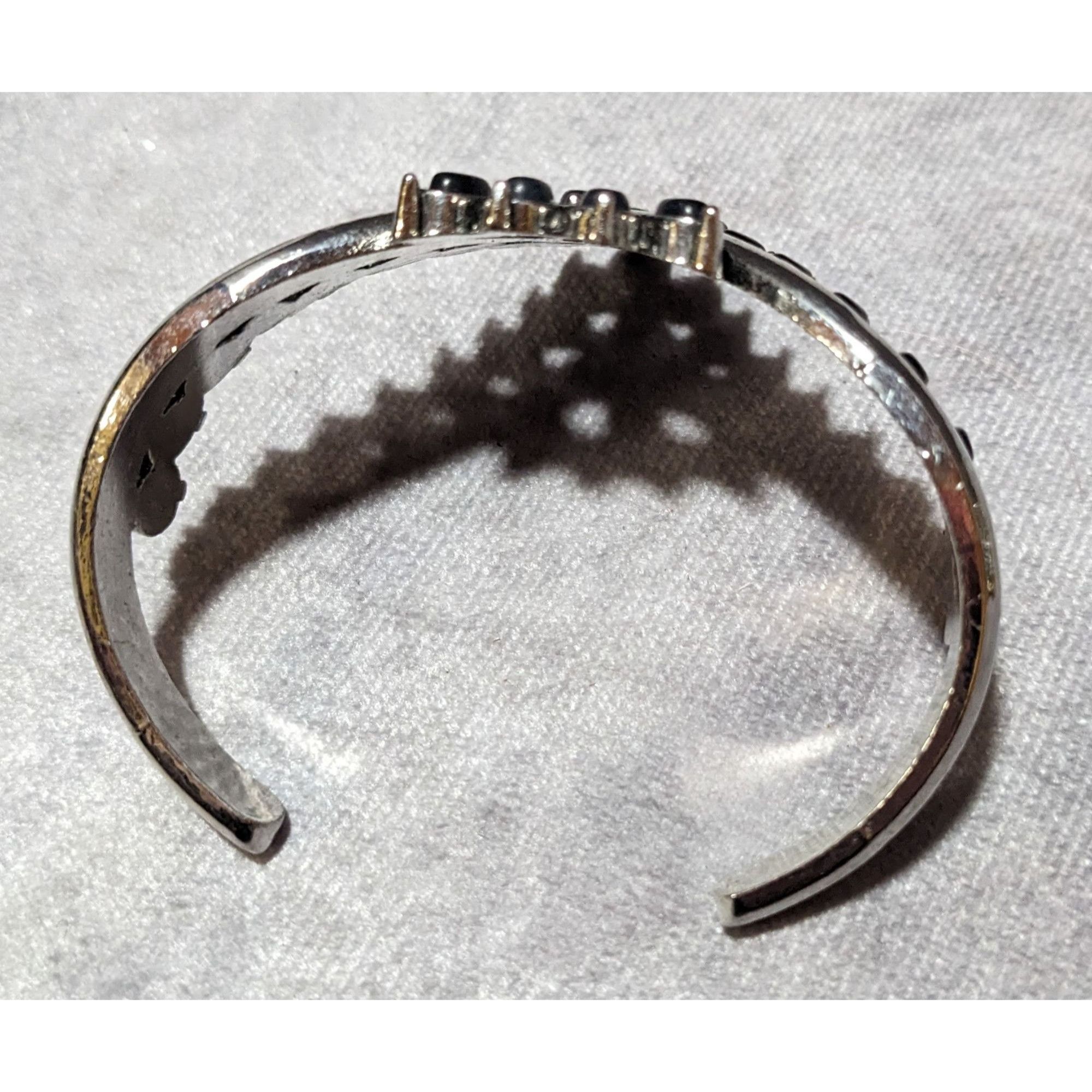 Other Gothic Vampire Black And Silver Tone Cuff Bracelet Size ONE SIZE - 9 Thumbnail
