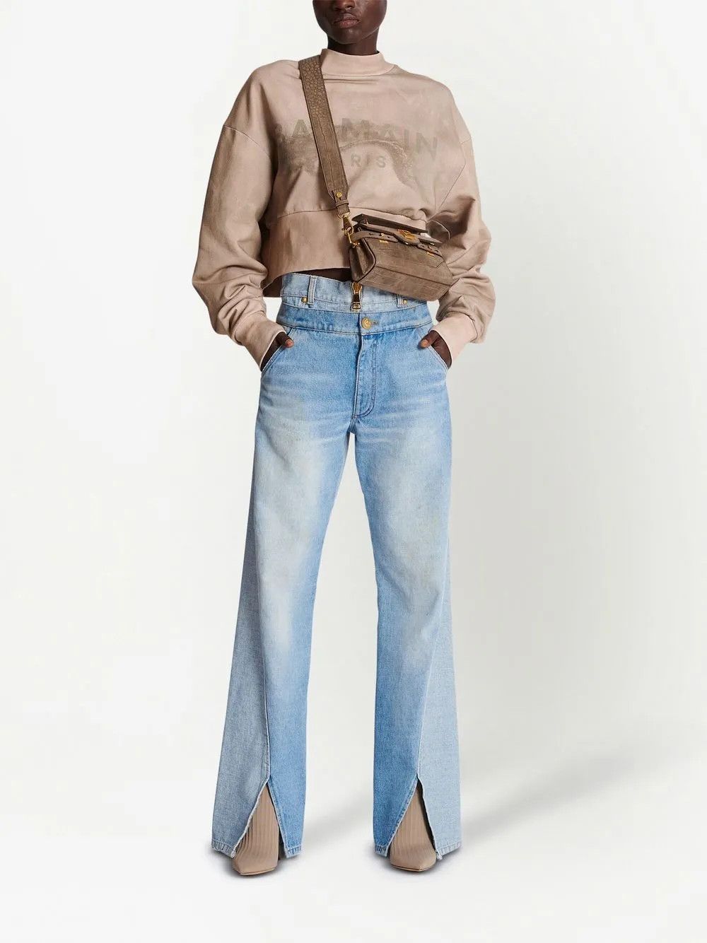 Balmain o1y0625 Sweatshirt in Beige Size S / US 4 / IT 40 - 5 Thumbnail