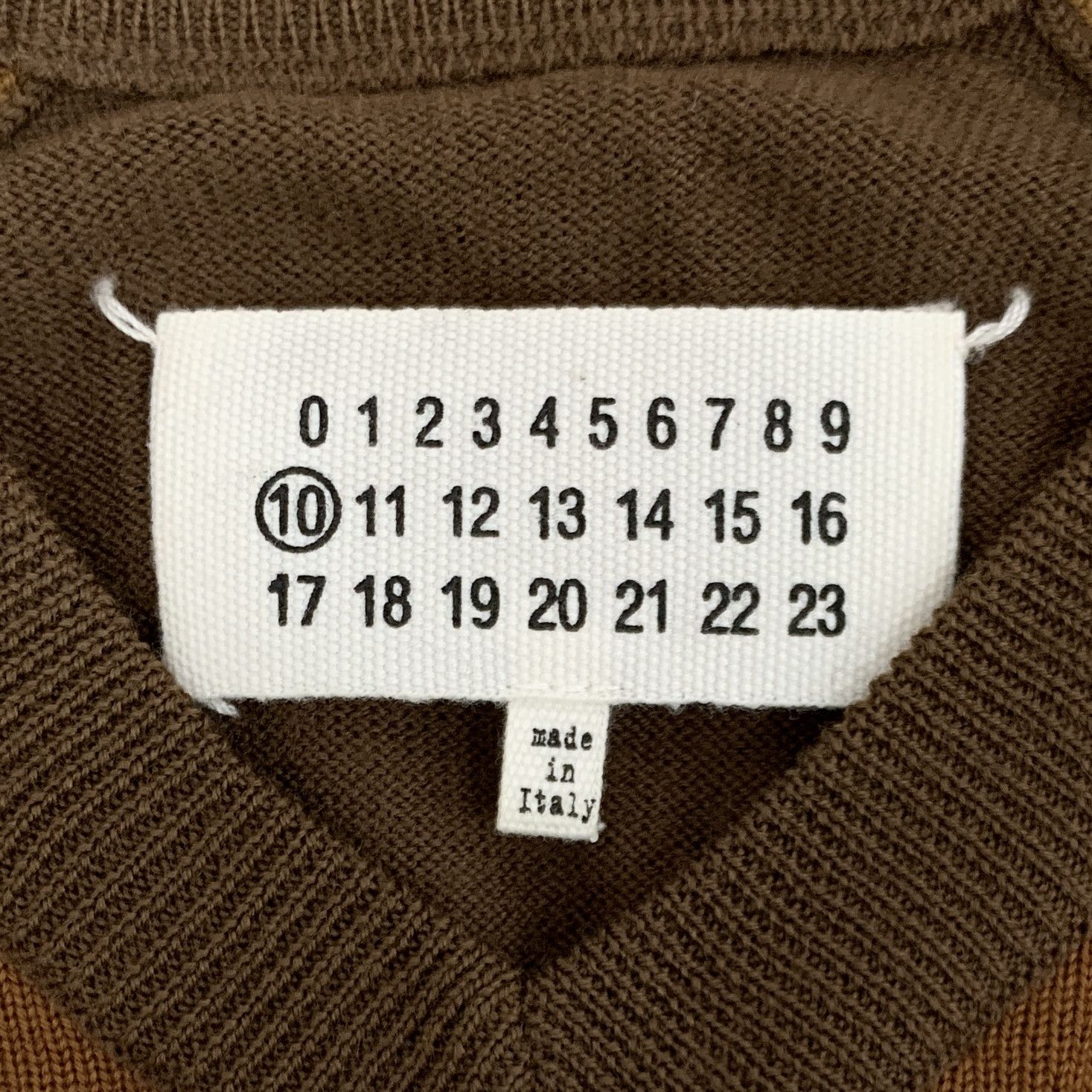 Maison Margiela Maison Margiela V-Neck Wool Sweater Brown (S) Size US S / EU 44-46 / 1 - 5 Thumbnail