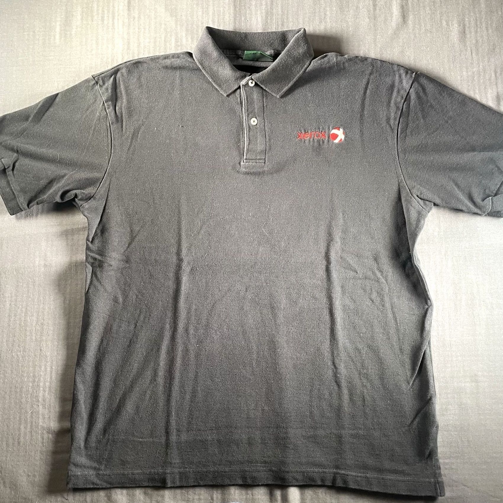 Vintage Xerox Polo Mens Large Embroidered Black Size US L / EU 52-54 / 3 - 5 Thumbnail