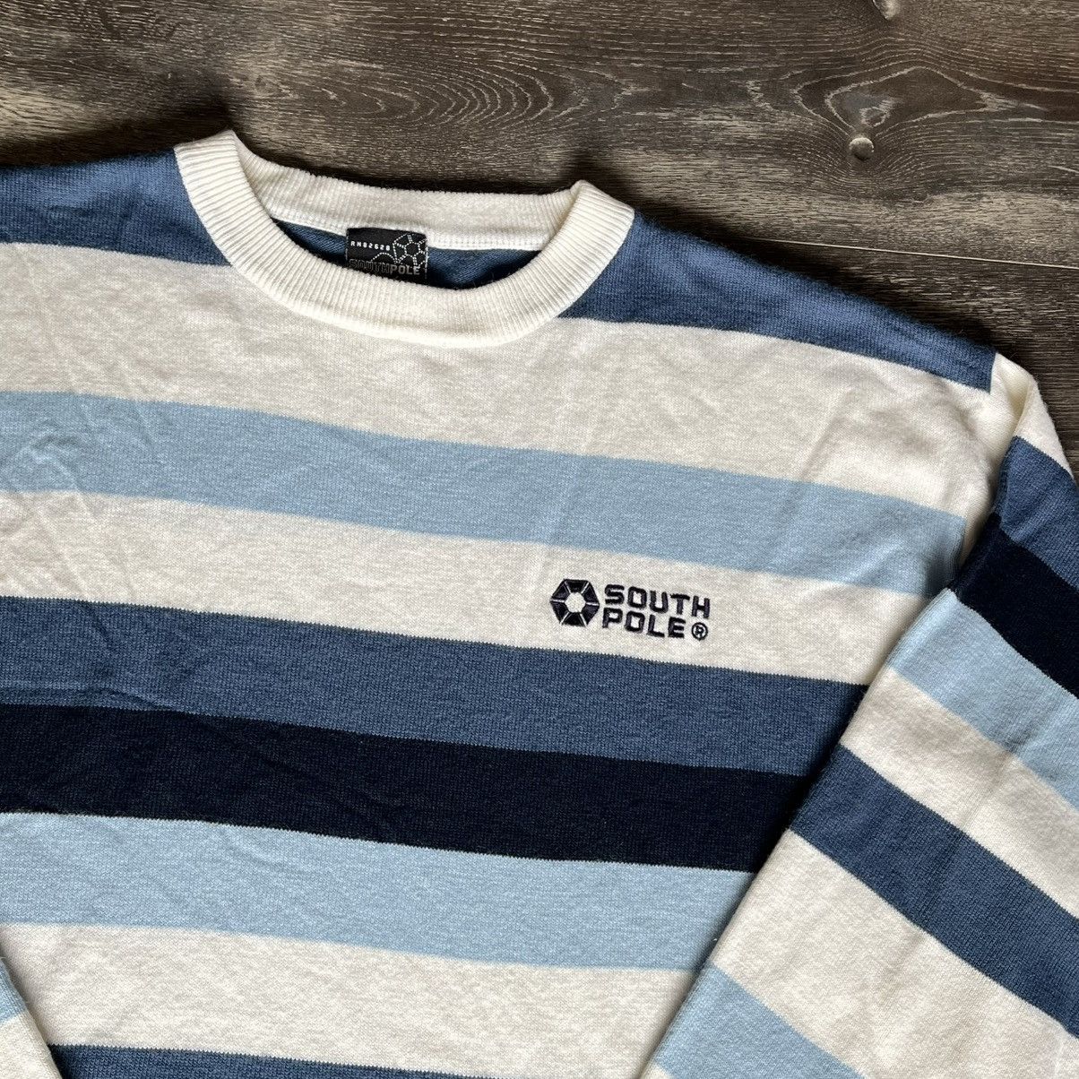 Southpole Vintage 2000s Y2K Southpole Striped Baggy Sweater Longsleeve Size US XL / EU 56 / 4 - 3 Thumbnail