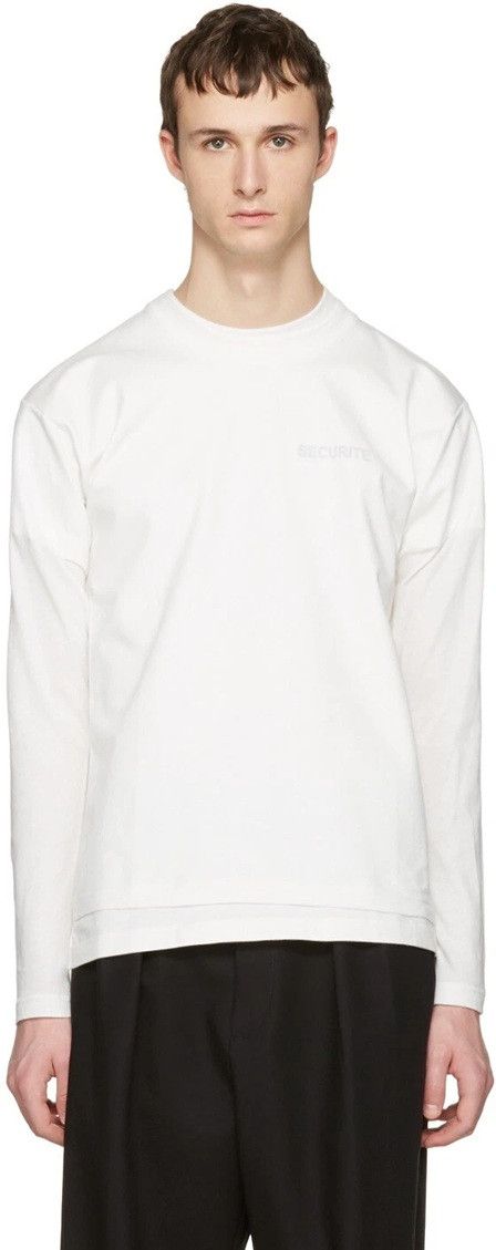 Hanes × Vetements Vetements - Hanes - S/S 17 - Double Layer Securite LS Size US L / EU 52-54 / 3 - 3 Thumbnail