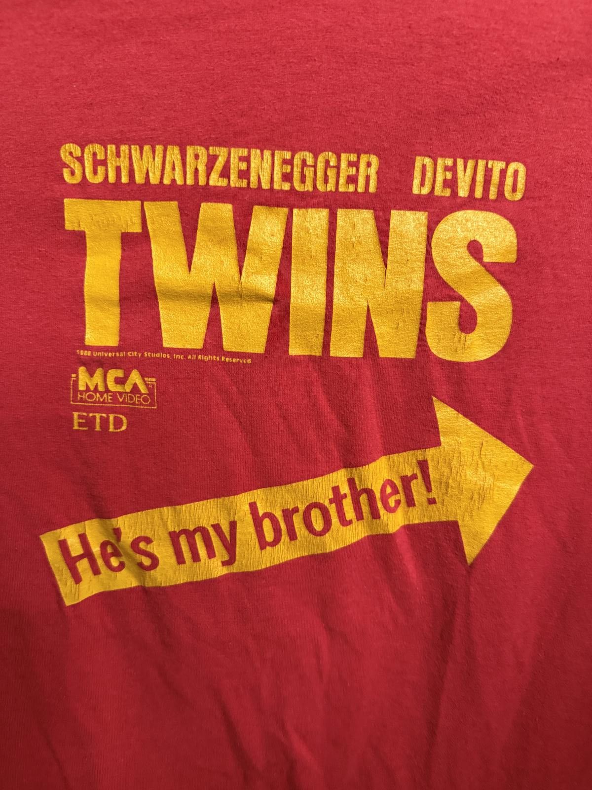Designer VTG Twins Movie Promo T-shirt 1988 Schwarzenegger Devito Size US L / EU 52-54 / 3 - 2 Thumbnail