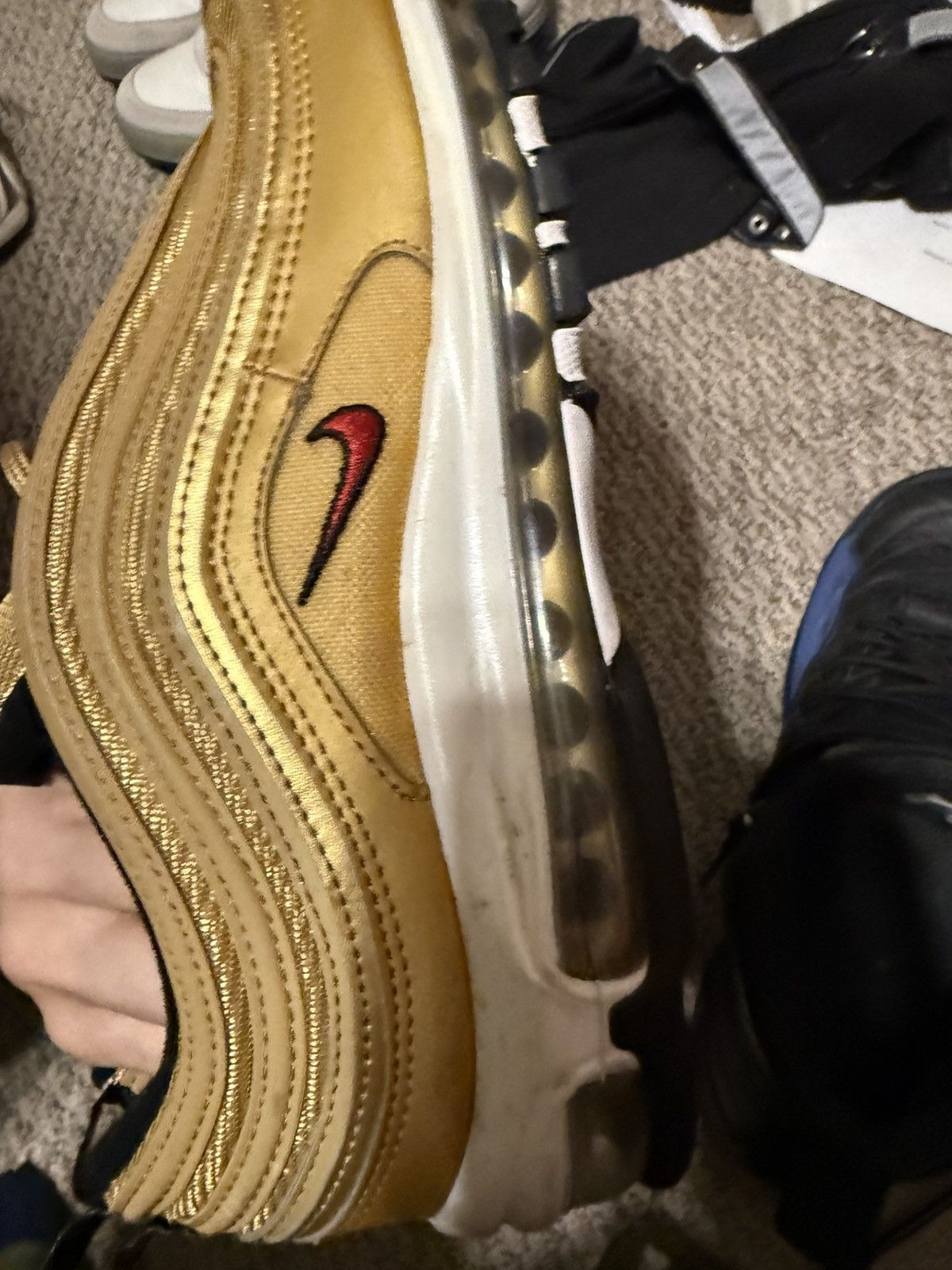 Nike Nike Air Max 97 OG Metallic Gold 2023 🏆⭐️ Size US 10 / EU 43 - 14 Thumbnail